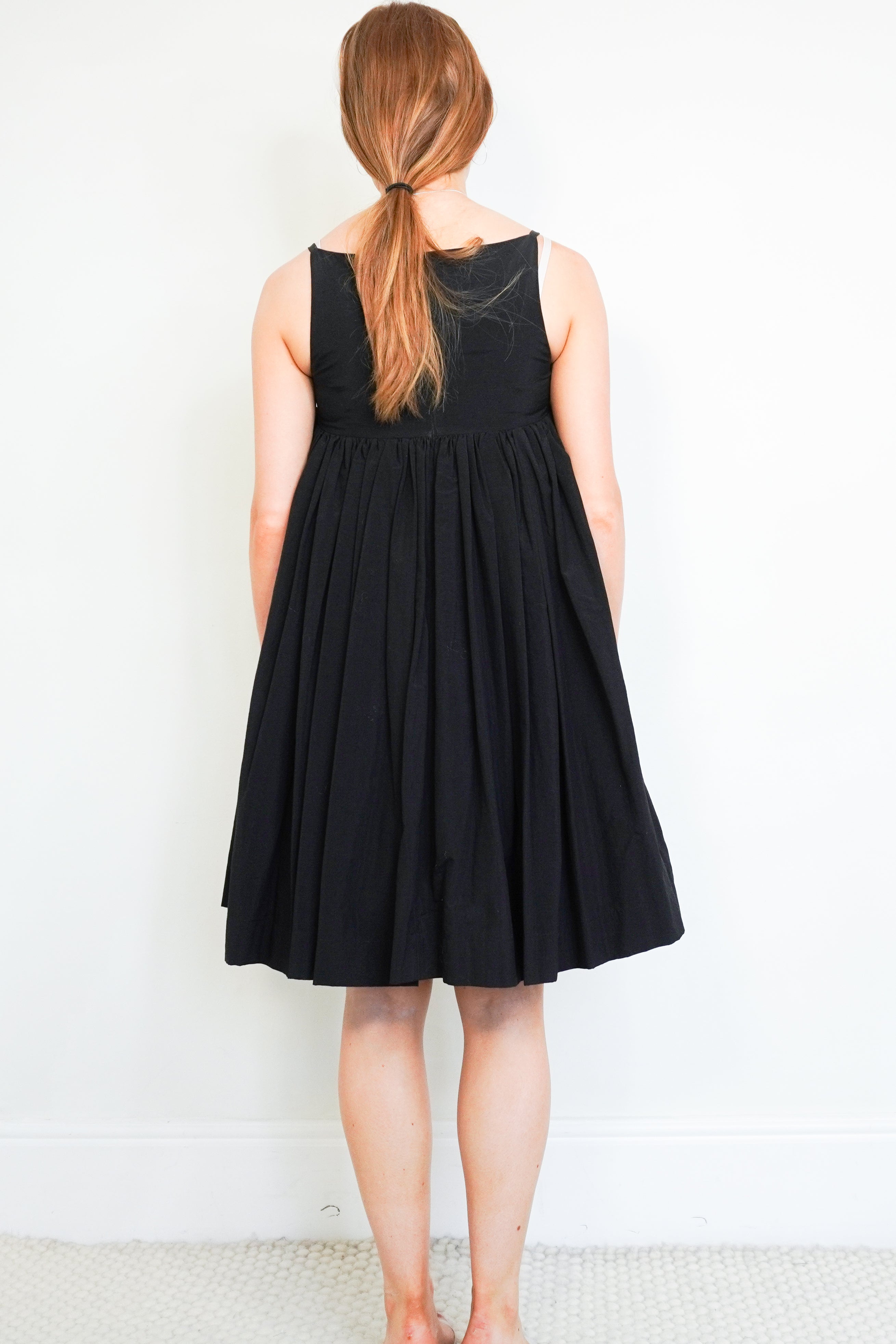 Molly Goddard Black Tulle Mini Dress back photo chelsea london