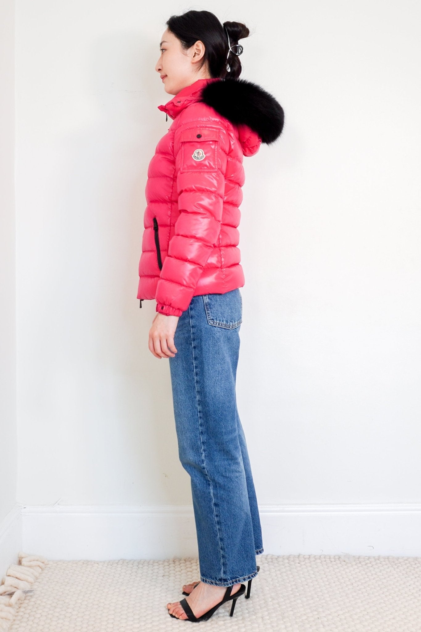 Moncler Pink Badyfur Hooded Coat RRP £1K | Authentic Preloved - Reloved Again