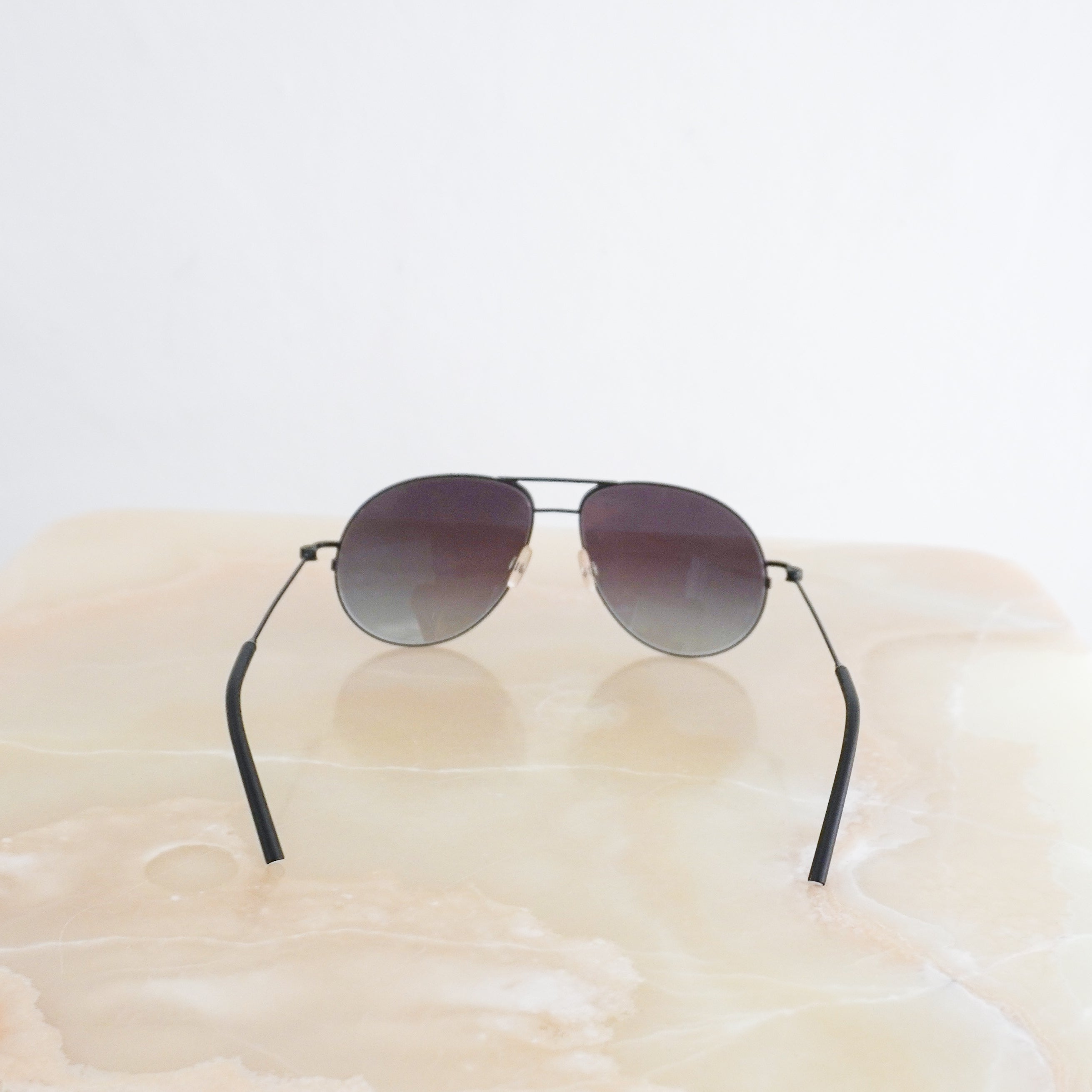 Moncler Black Flyze Aviator Sunglasses back photo Chelsea London