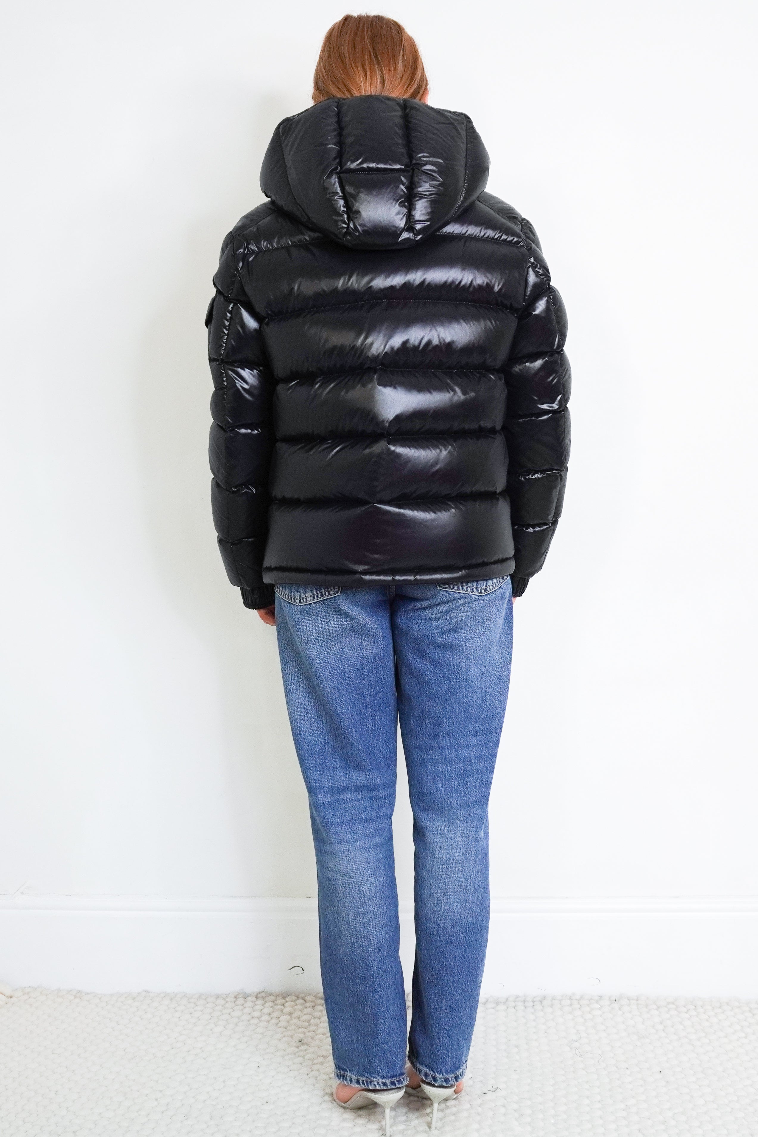 Moncler Maya Giubbotto Short Down Jacket – Black 999 back photo chelsea london