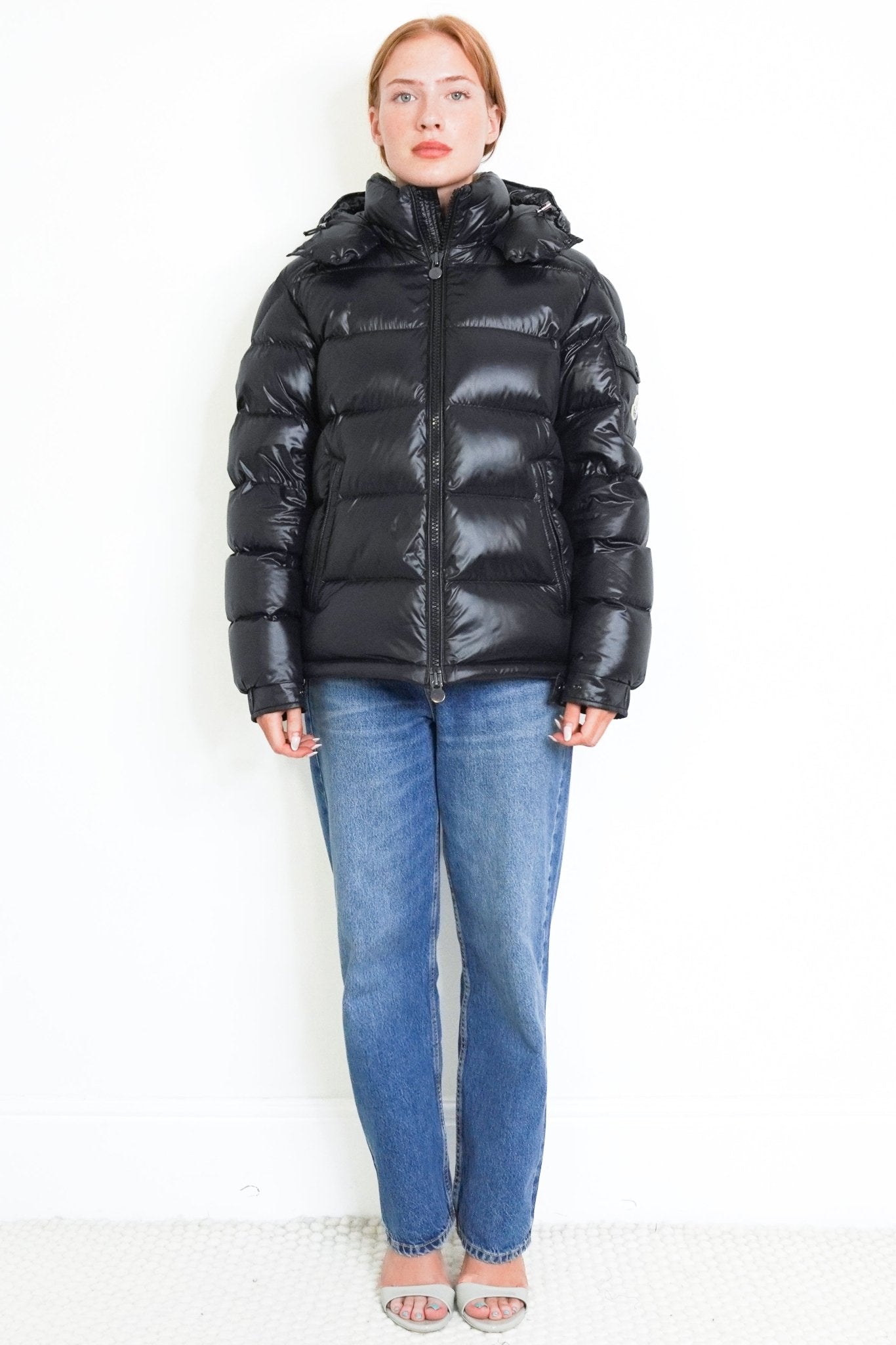 Moncler Maya Giubbotto Short Down Jacket in Black (RRP £1300) | Authentic Preloved - Reloved Again