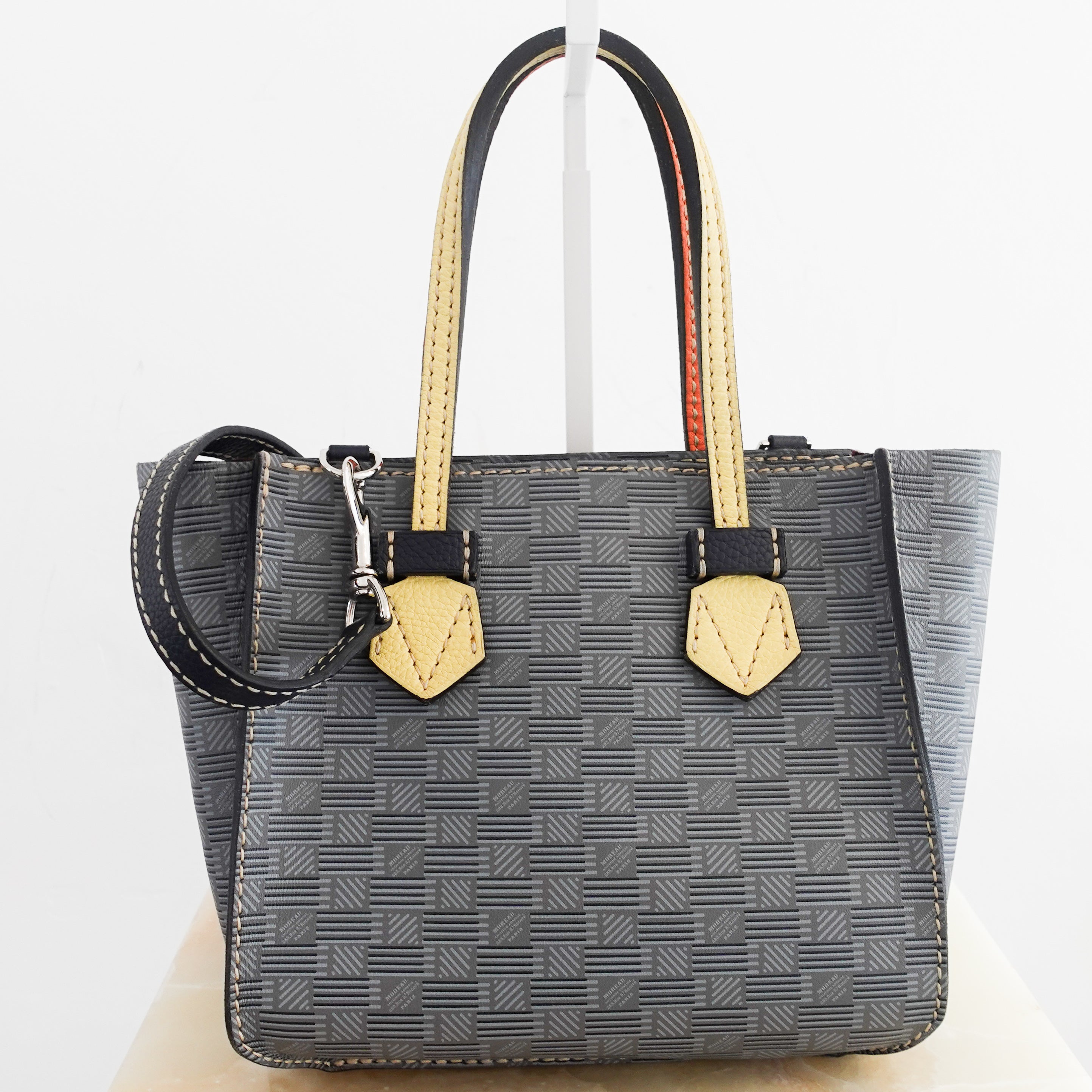 Moreau-Paris-Grey-Vincennes-Mini-Crossbody-Tote-Bag-front-picture-2-Chelsea-London