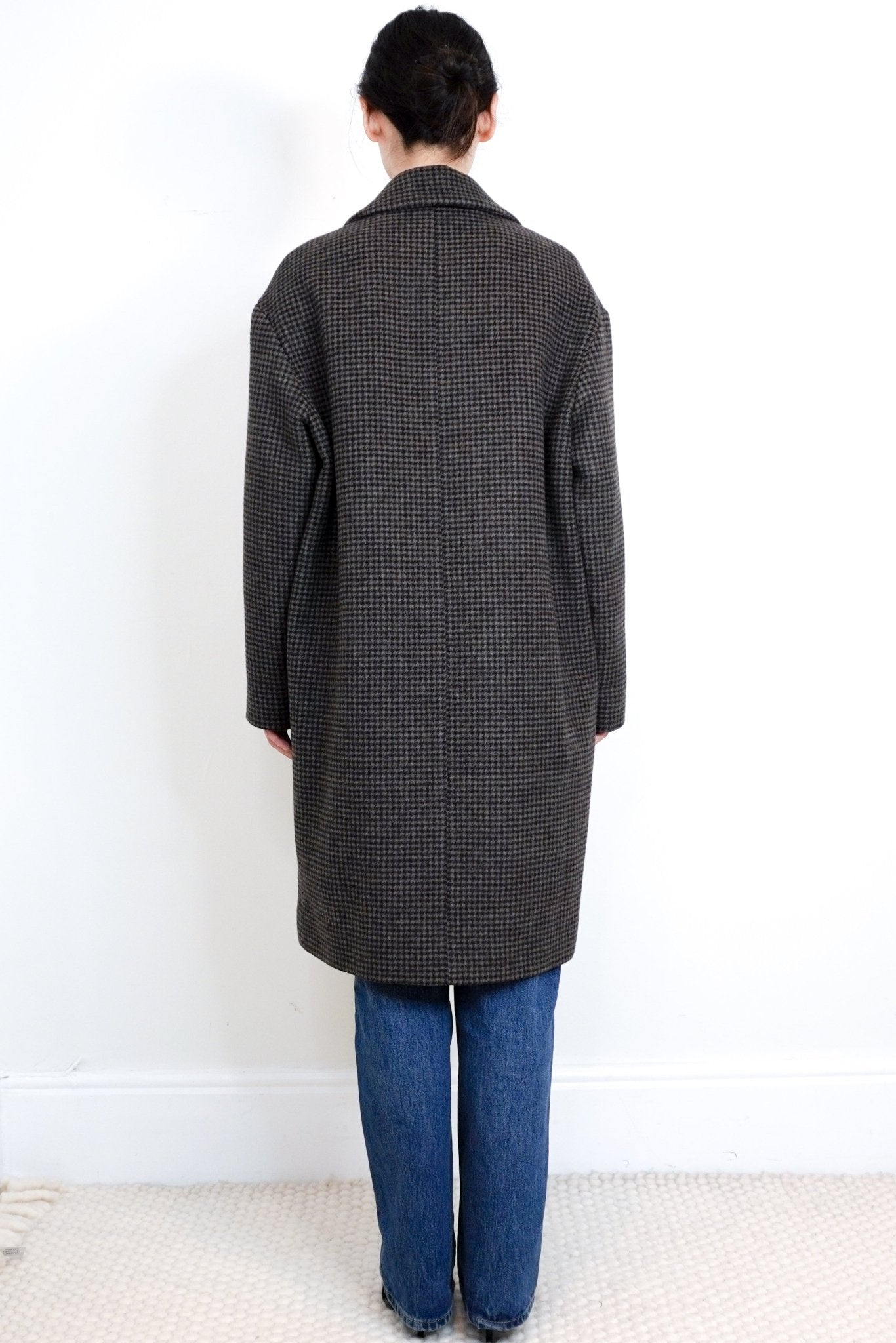 NEW A.P.C. Marron Manteau Ninon Checkered Coat RRP £530 FINAL SALE | Authentic Preloved - Reloved Again