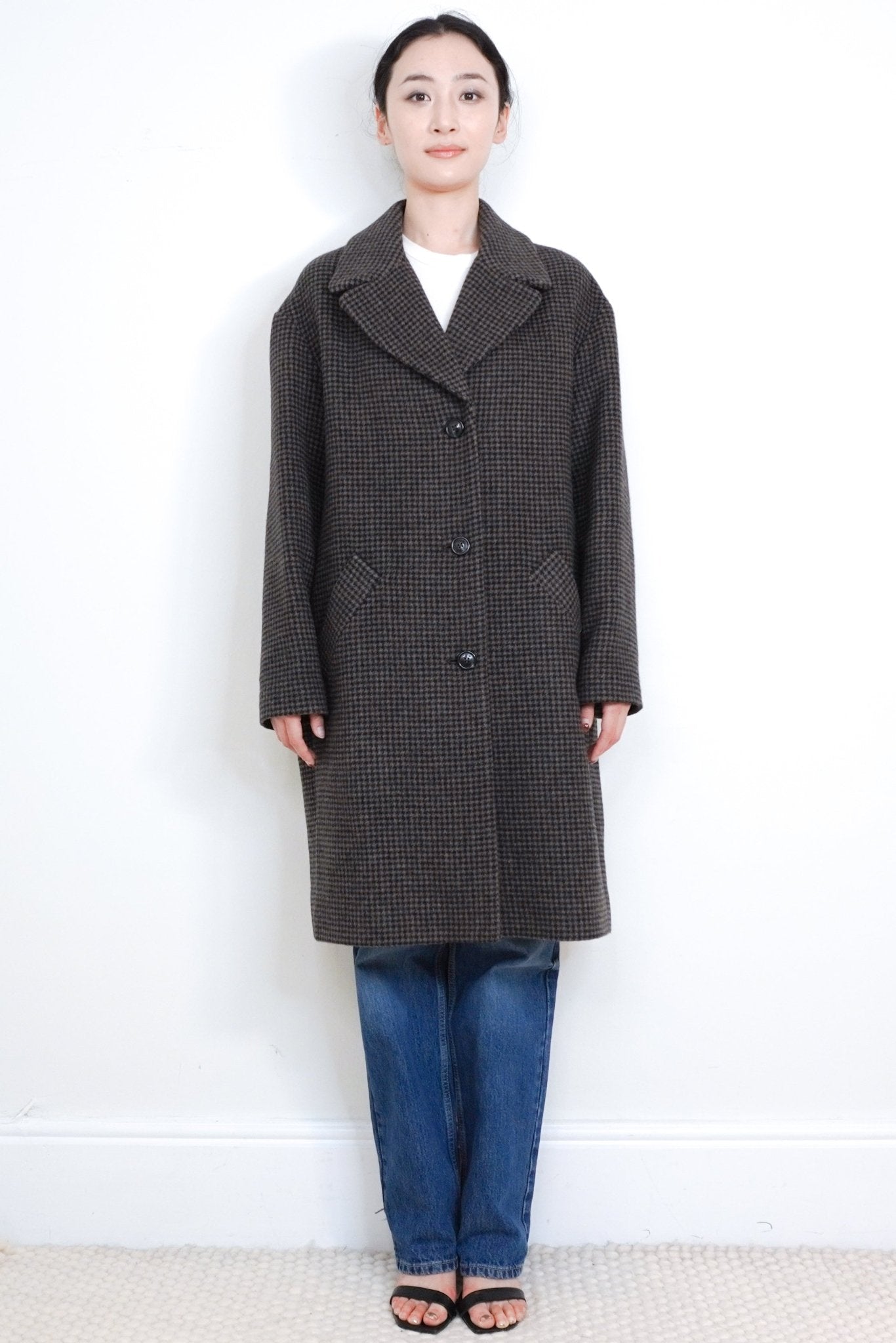 NEW A.P.C. Marron Manteau Ninon Checkered Coat RRP £530 FINAL SALE | Authentic Preloved - Reloved Again