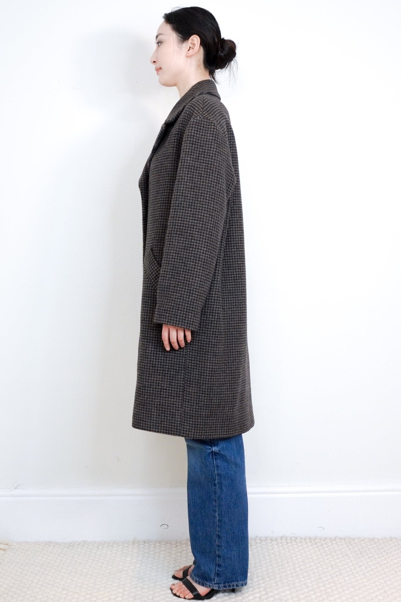 NEW A.P.C. Marron Manteau Ninon Checkered Coat RRP £530 FINAL SALE | Authentic Preloved - Reloved Again