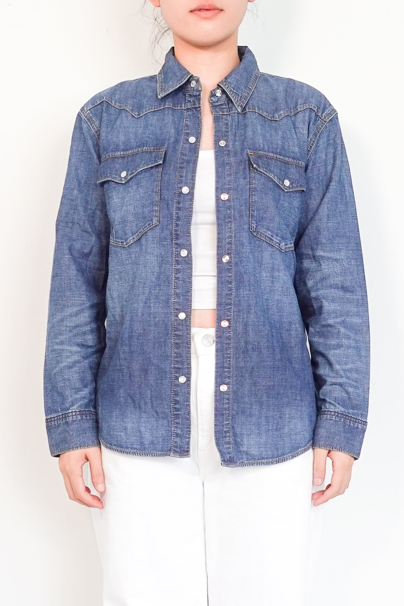 NEW ALEXA CHUNG Denim Shirt RRP £124 | Authentic Preloved - FINAL SALE no returns - Reloved Again