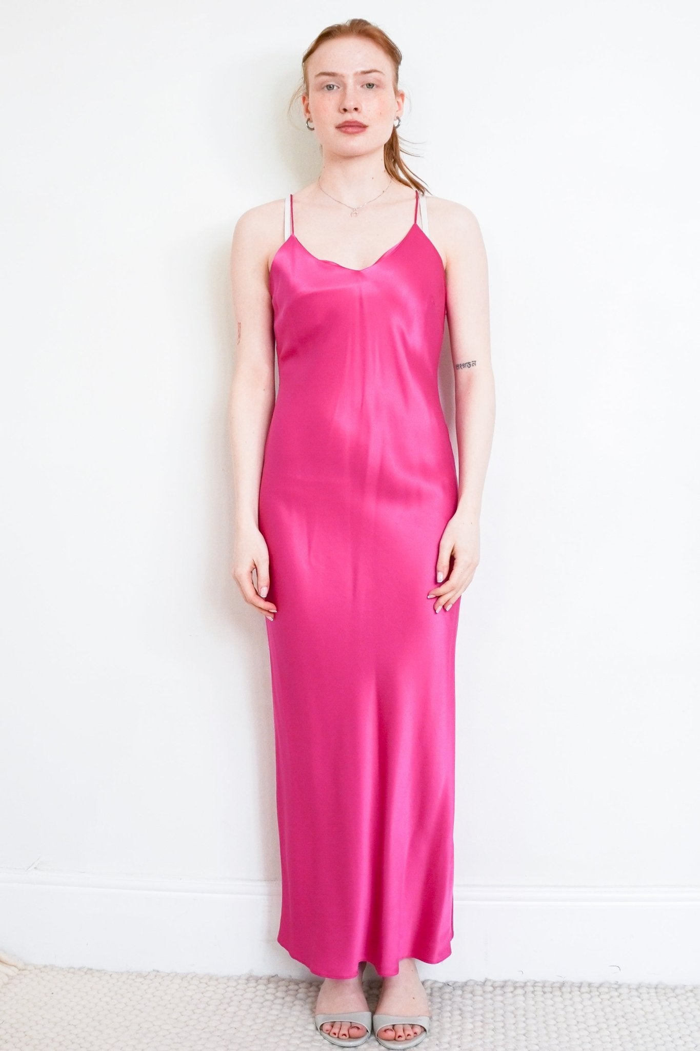 NEW Anine Bing Rosemary Silk Pink Slip Dress RRP £399 | Authentic Preloved - Reloved Again