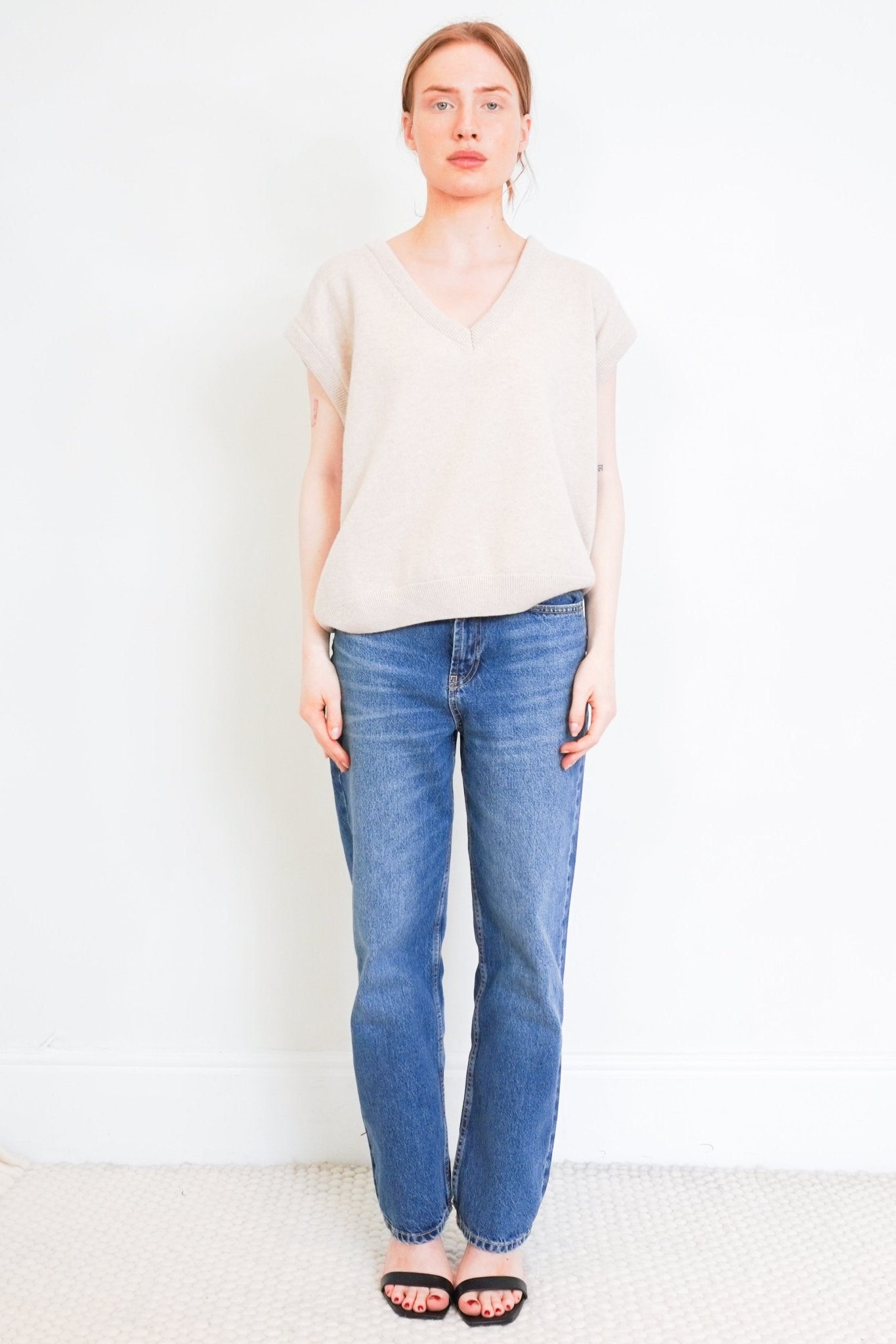 NEW Anine Bing Tan Cashmere Top RRP £200 | Authentic Preloved - Reloved Again