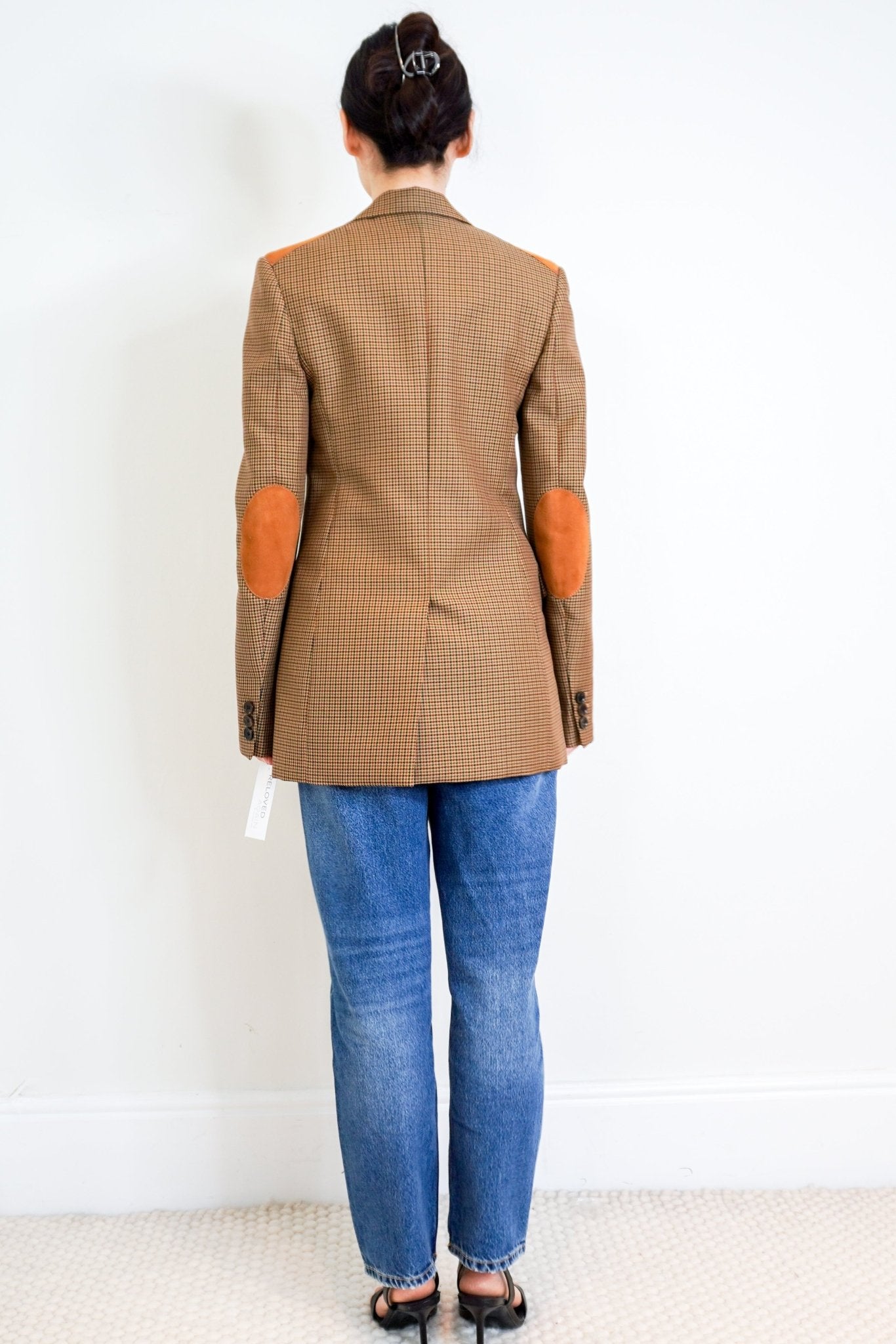 NEW-Bally-Brown-Houndstooth-Wool-Blazer-back-picture-Chelsea-London