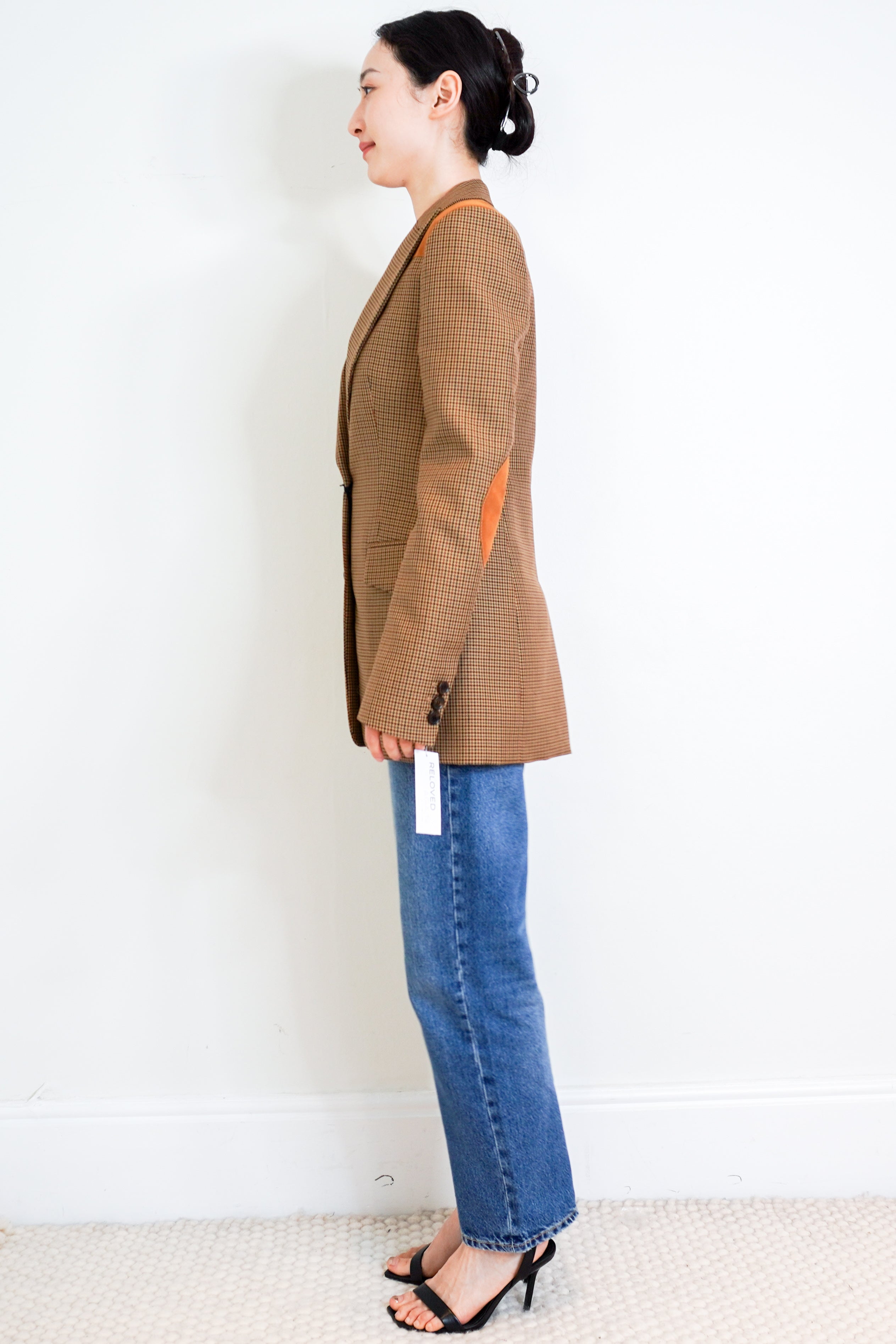 NEW-Bally-Brown-Houndstooth-Wool-Blazer-side-picture-Chelsea-London