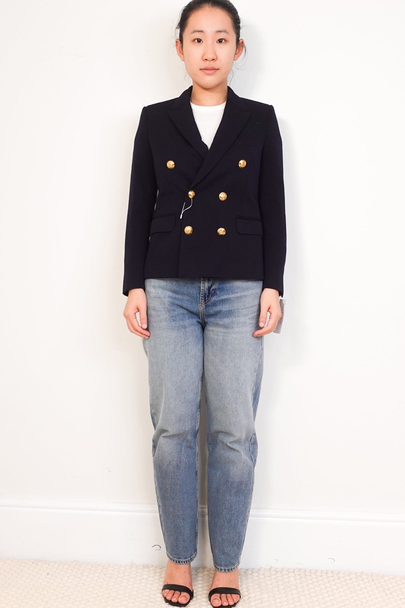 NEW Celine Navy Military Blazer with Gold Buttons RRP £2500 | Authentic Preloved - Reloved Again