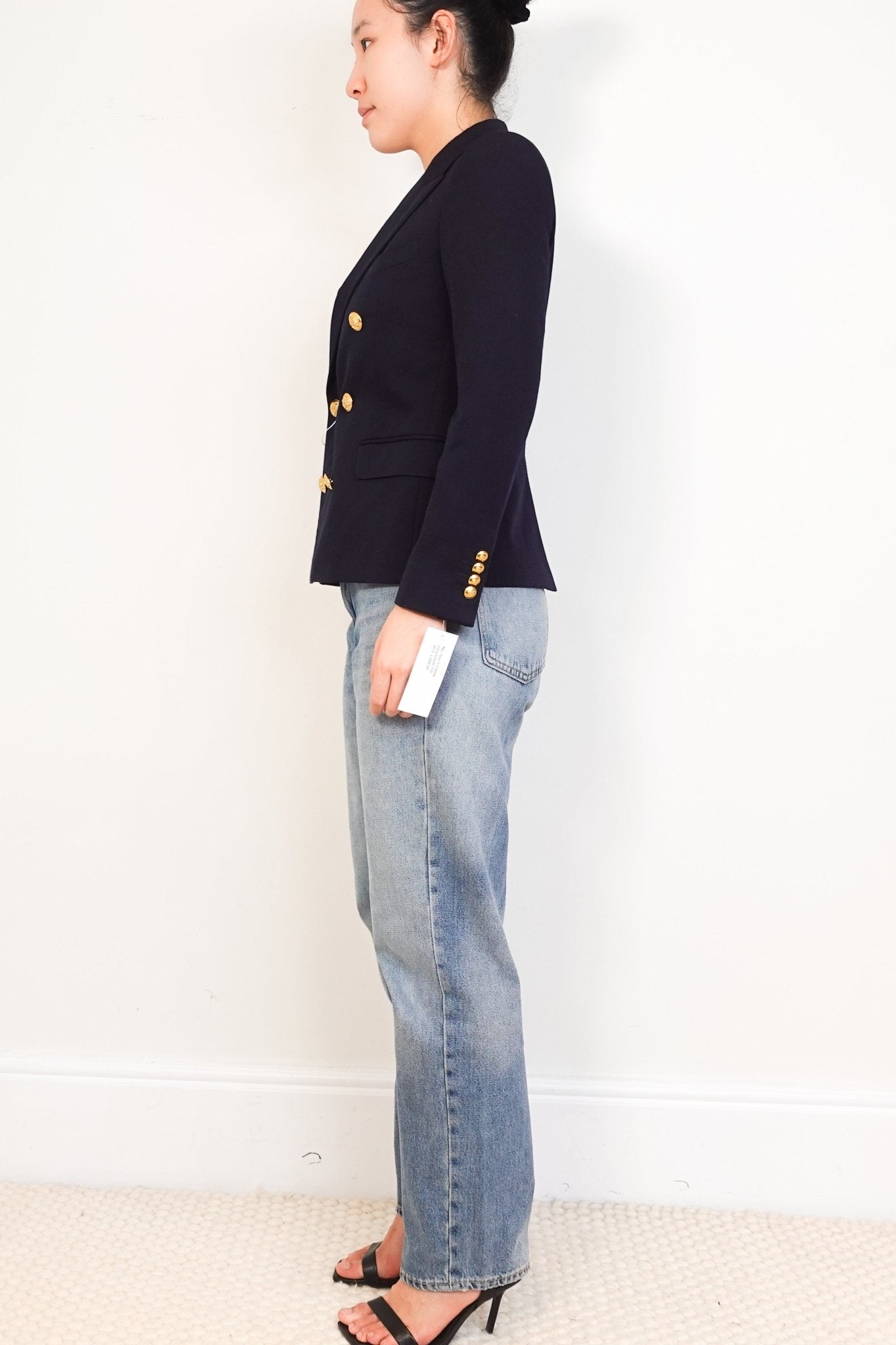 NEW Celine Navy Military Blazer with Gold Buttons RRP £2500 | Authentic Preloved - Reloved Again
