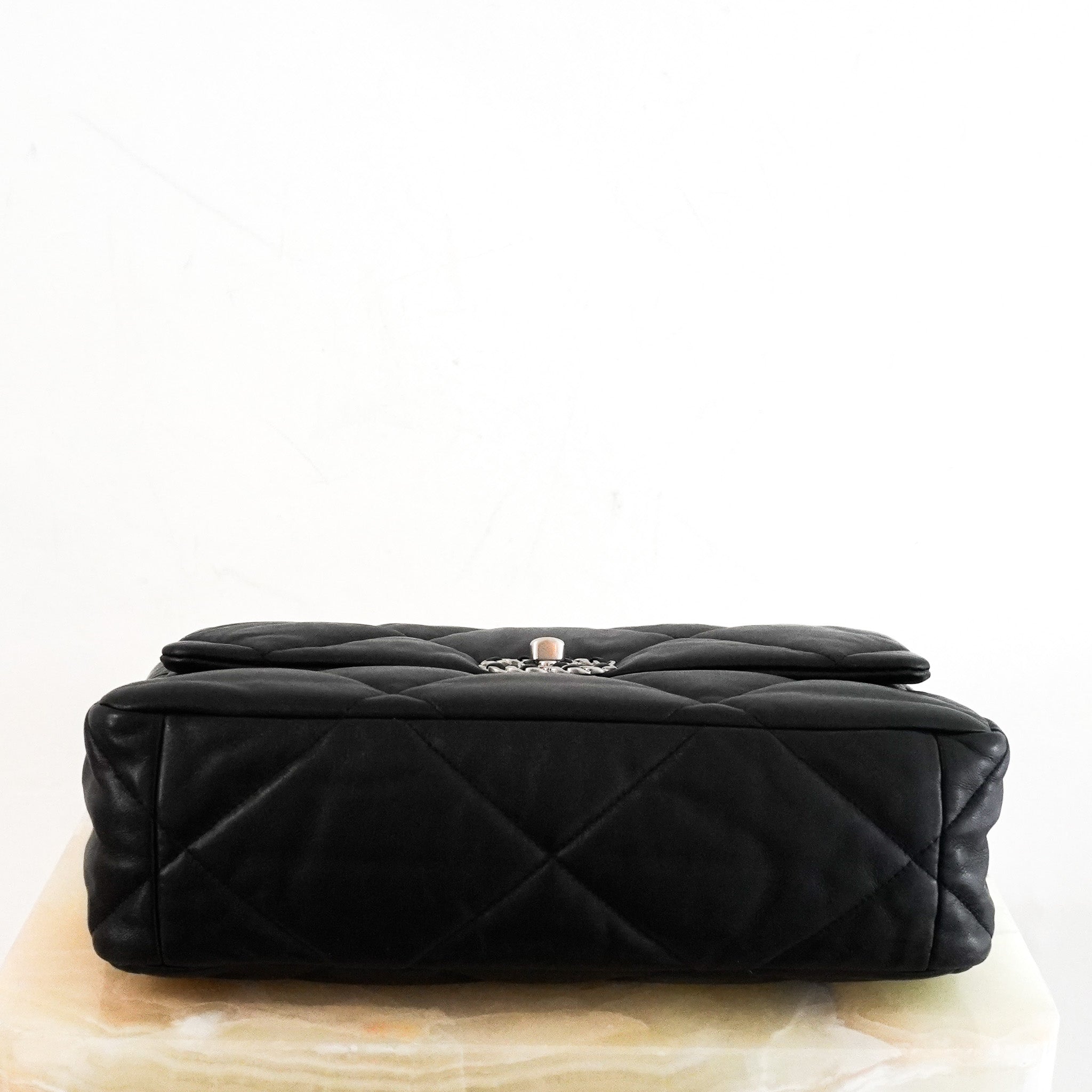 Chanel 19 Black Lambskin Large Single Flap Bag RRP £5500 | Authentic Preloved - Reloved Again