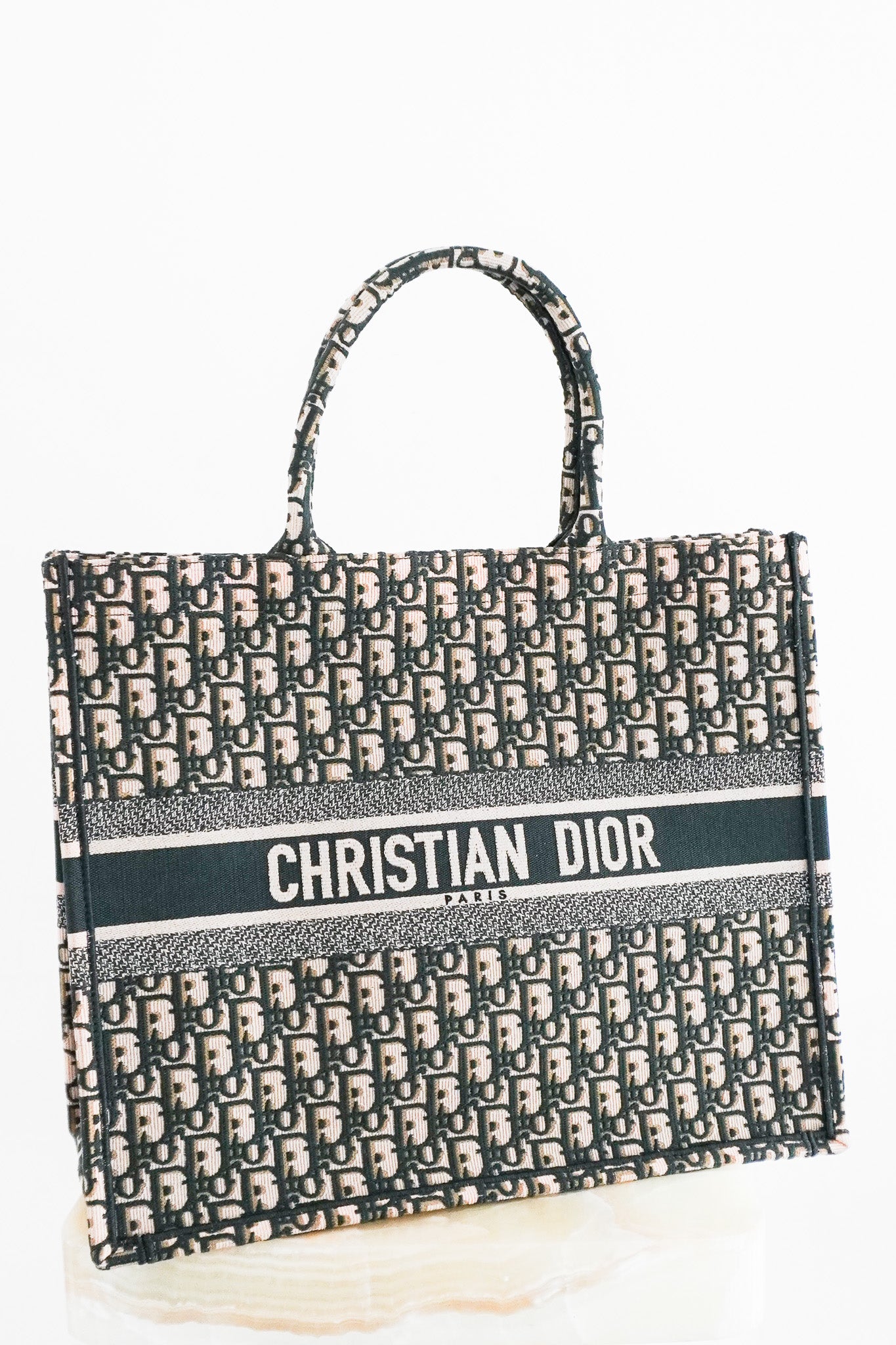 NEW-Dior-Book-Large-Tote-in-Green-front-picture-chelsea-london