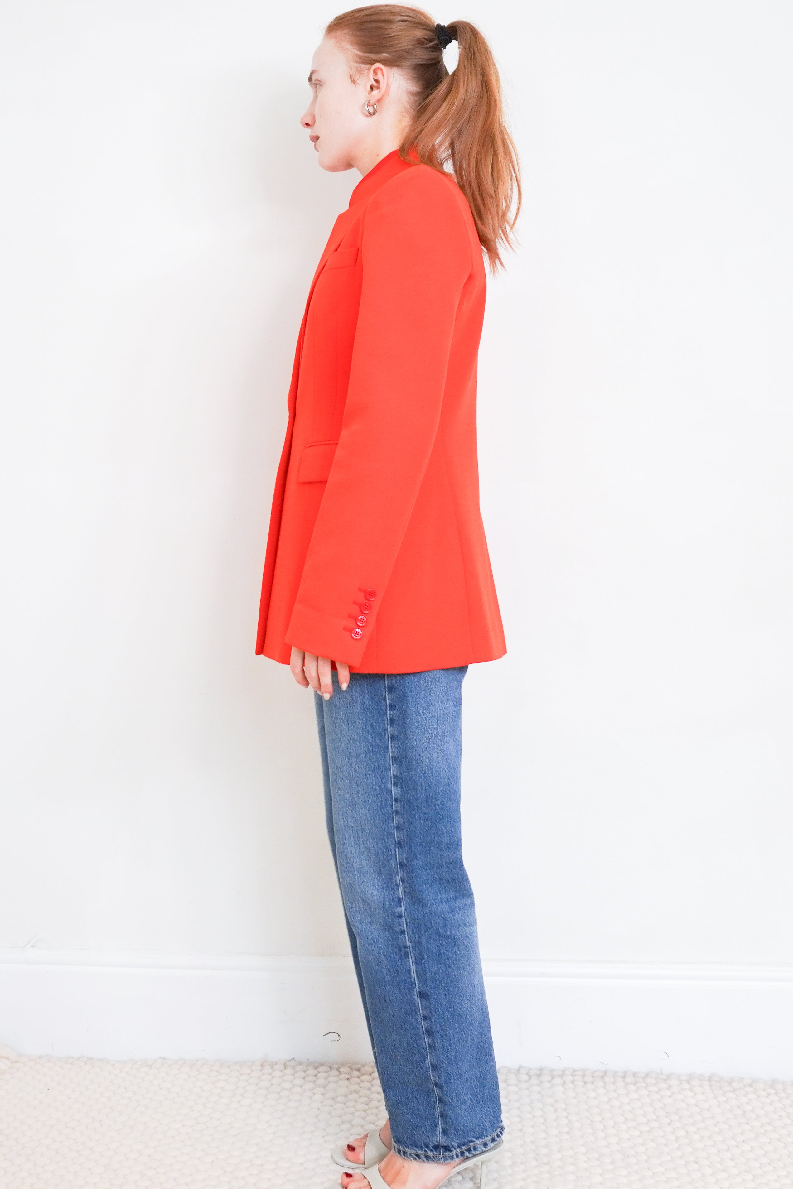 NEW-Givenchy-Red-Single-Breasted-Blazer-side-picture-Chelsea-London
