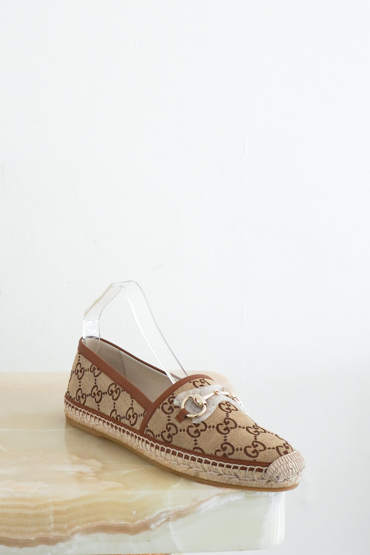 NEW Gucci Monogram Espadrilles in Brown RRP £570 | Authentic Preloved - Reloved Again