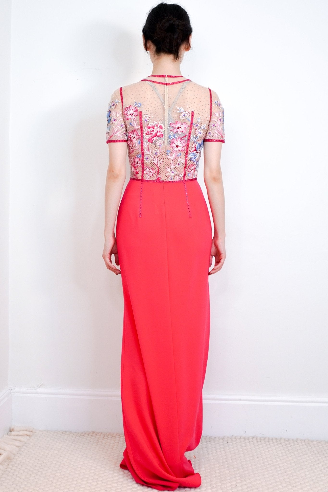 NEW Jenny Packham Neon Pink Beaded Dress RRP £3.5K | Authentic Preloved - Reloved Again