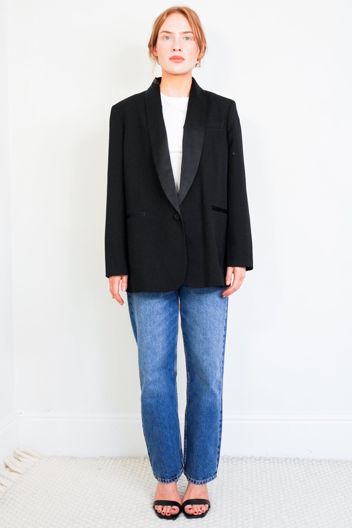 NEW ME+EM Black Forever Shawl Collar Tux Blazer RRP £360 | Authentic Preloved - Reloved Again