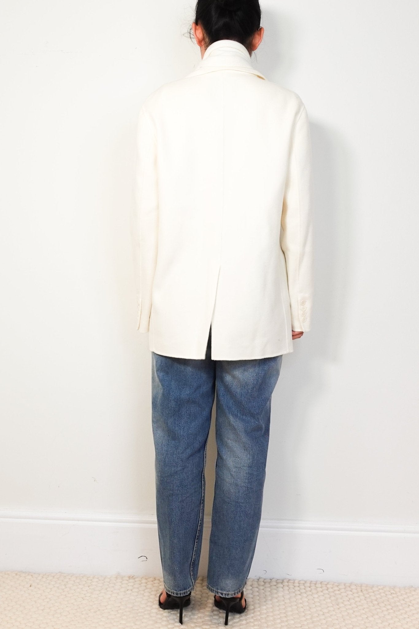 NEW Massimo Dutti Cream Wool Coat RRP £295 | Authentic Preloved - Reloved Again