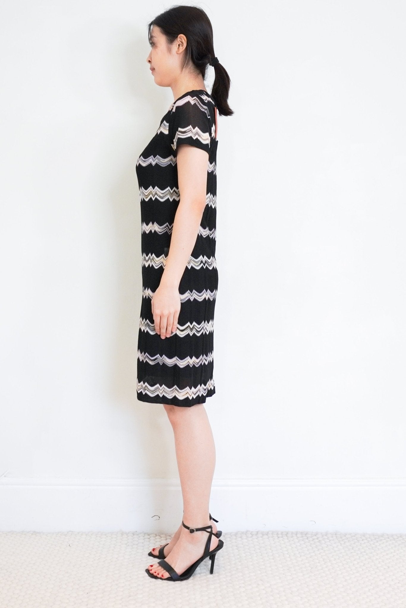 NEW Missoni Black Zigzag Short Sleeve Dress RRP £700 | Authentic Preloved - Reloved Again