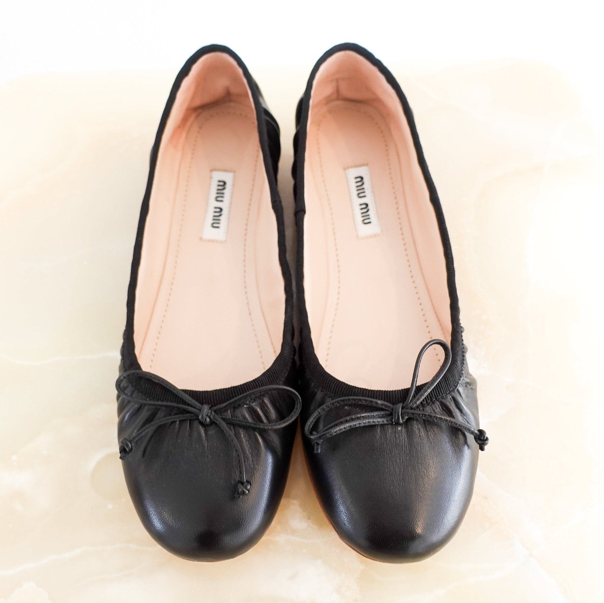 NEW Miu Miu Calzature Donna black Ballet flat RRP £500 | Authentic Preloved - Reloved Again