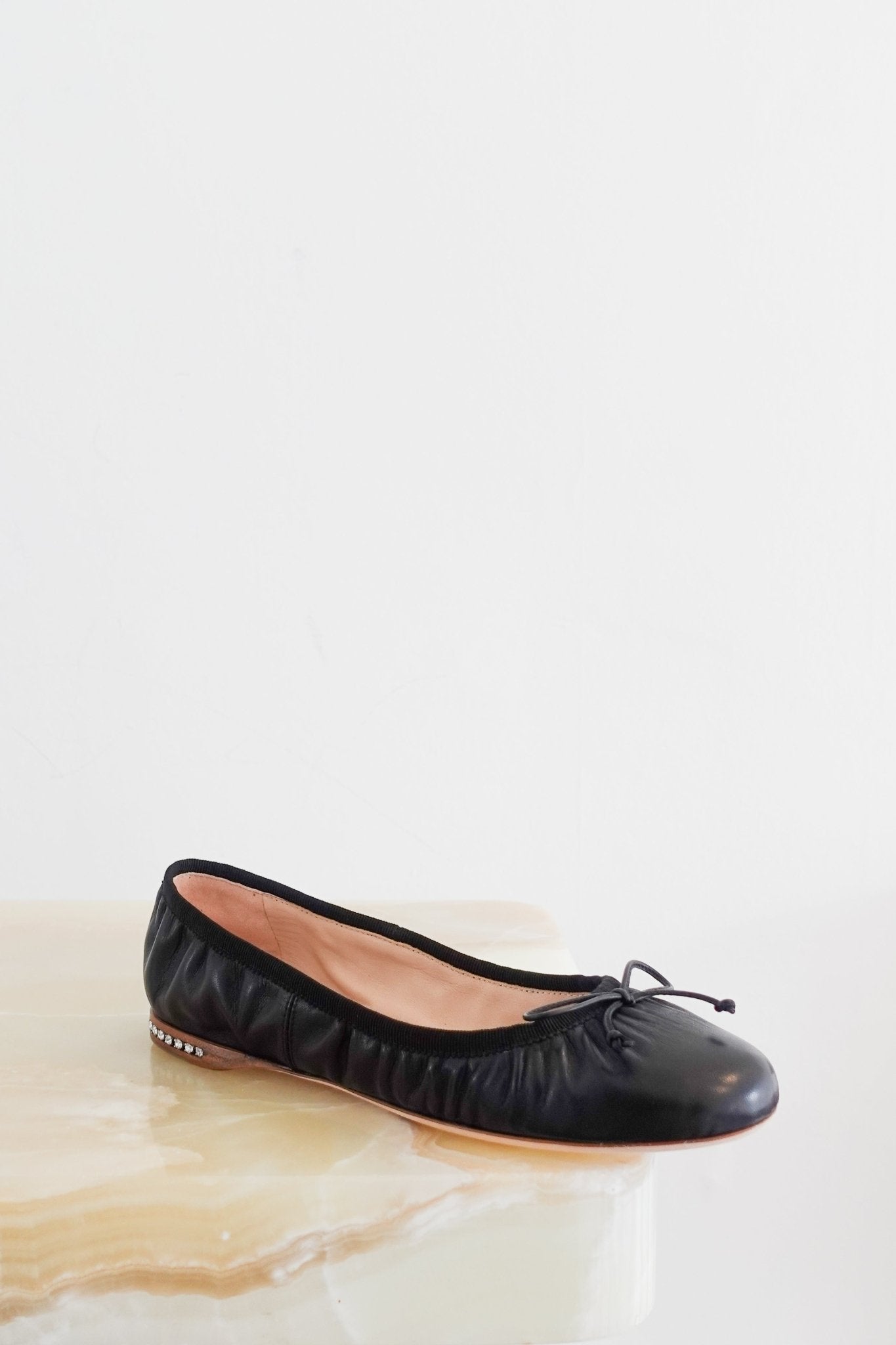 NEW Miu Miu Calzature Donna black Ballet flat RRP £500 | Authentic Preloved - Reloved Again