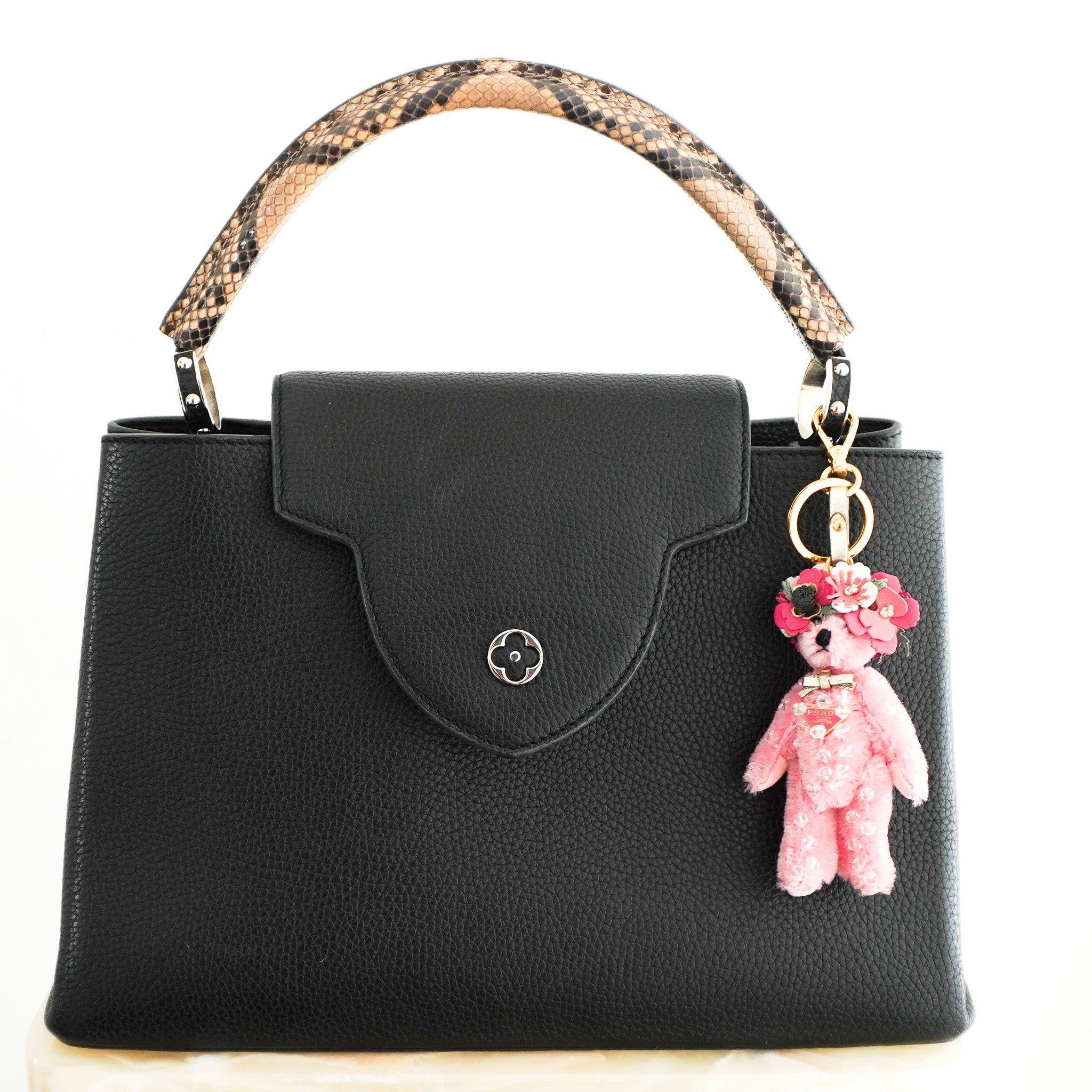 NEW Prada Pink Teddy Bear Keychain RRP £590 | Authentic Preloved - Reloved Again