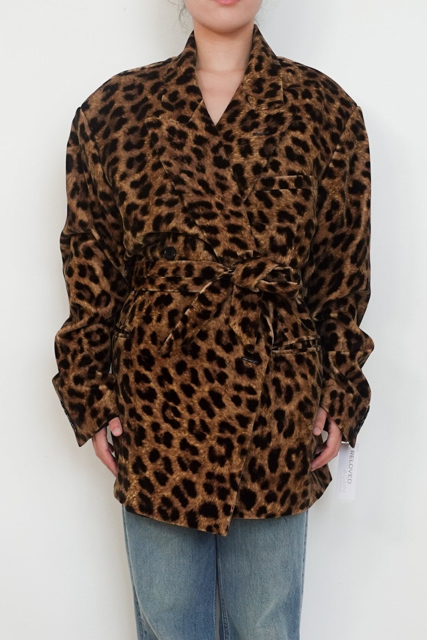NEW Raey Leopard Print Velvet Belted Jacket RRP £450 | Authentic Preloved - Reloved Again