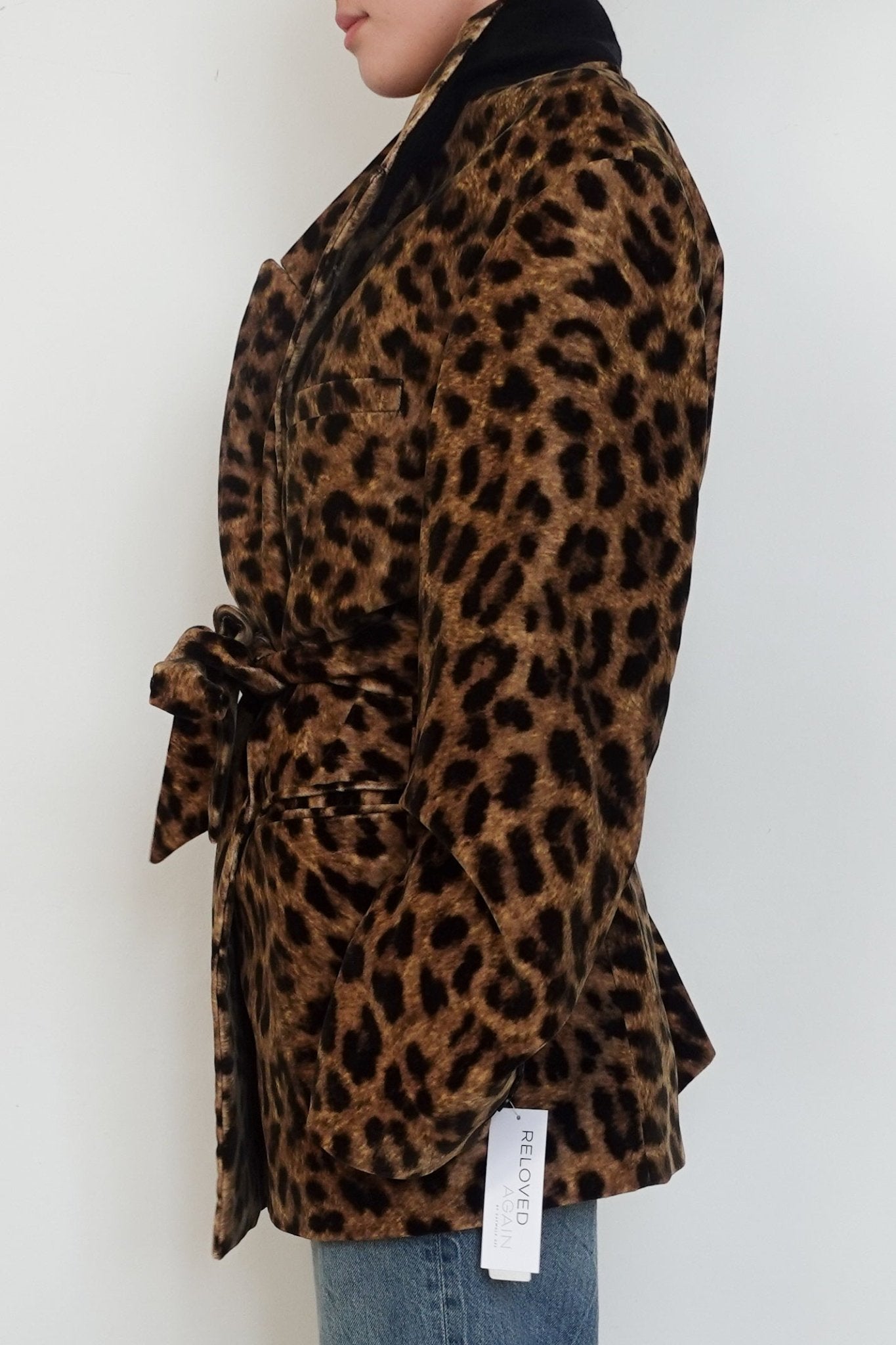 NEW Raey Leopard Print Velvet Belted Jacket RRP £450 | Authentic Preloved - Reloved Again