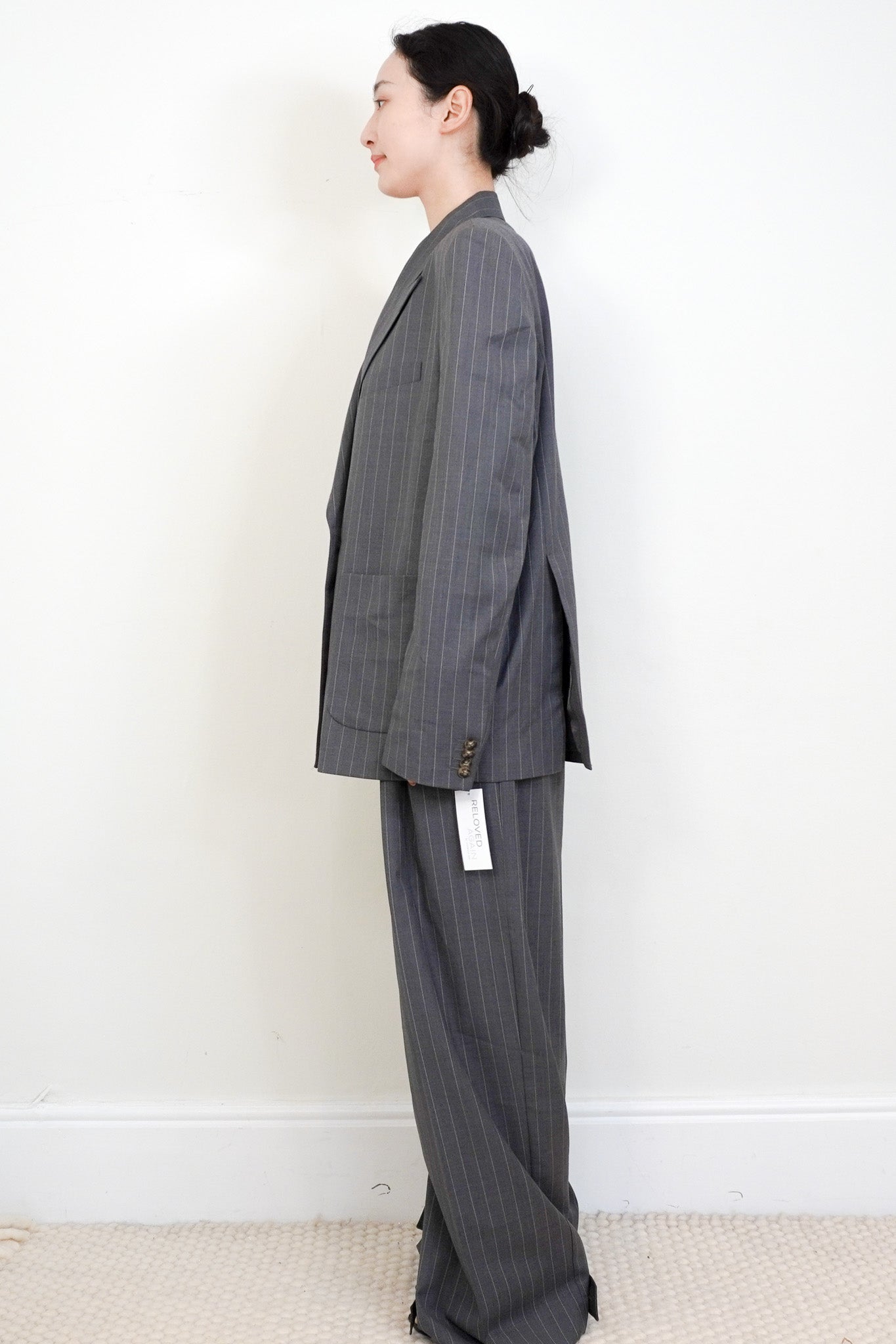 NEW Rat & Boa Cate Striped Trousers in Grey RRP £195 | Authentic Preloved - Reloved Again