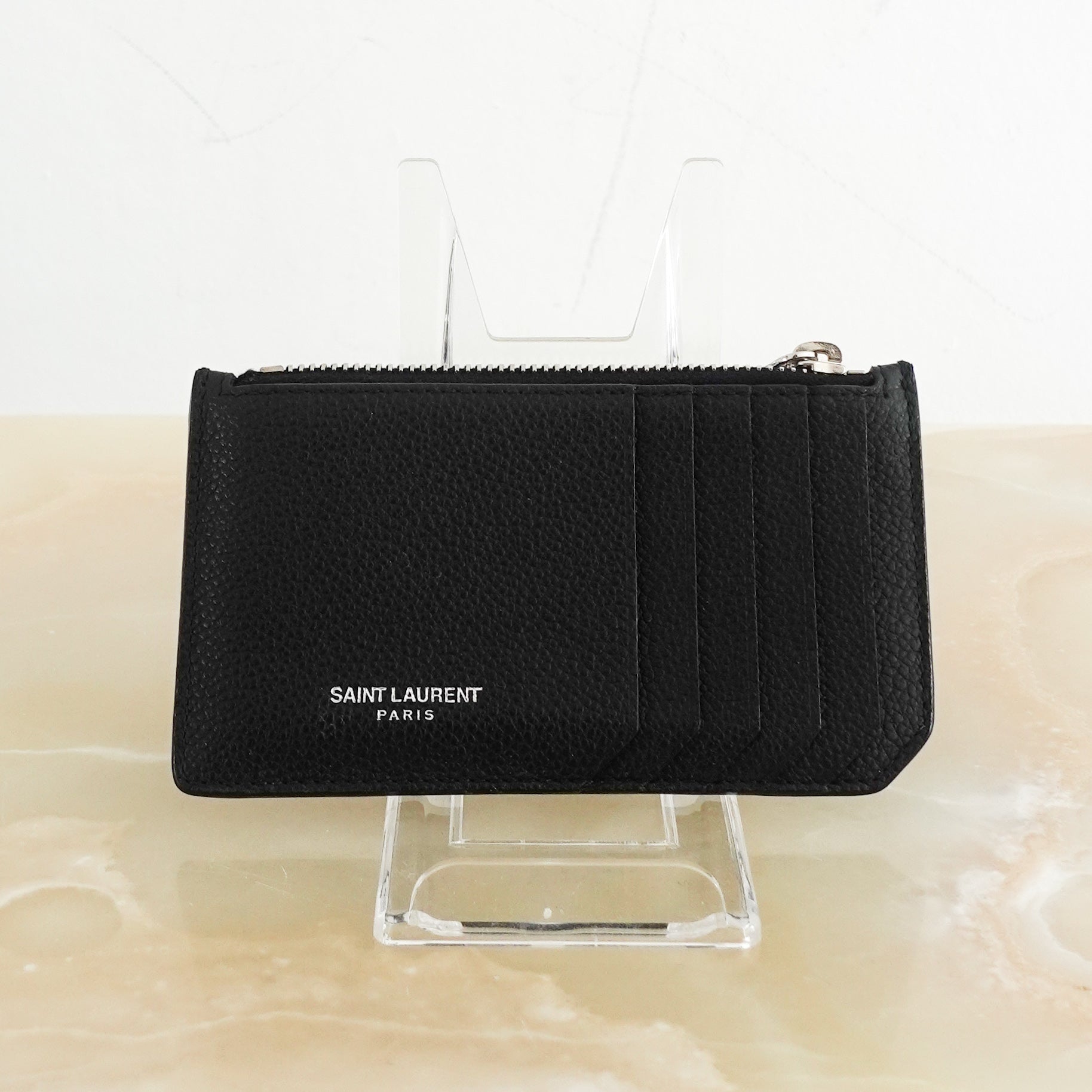 NEW Saint Laurent Paris Black Nero Card Holder RRP £265 | Authentic Preloved - Reloved Again