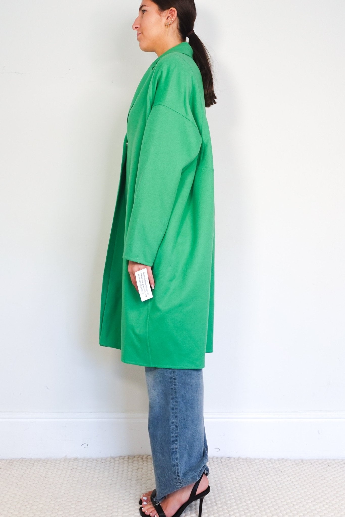 NEW Stella McCartney Green Wool Classic Coat RRP £1395 | Authentic Preloved - Reloved Again