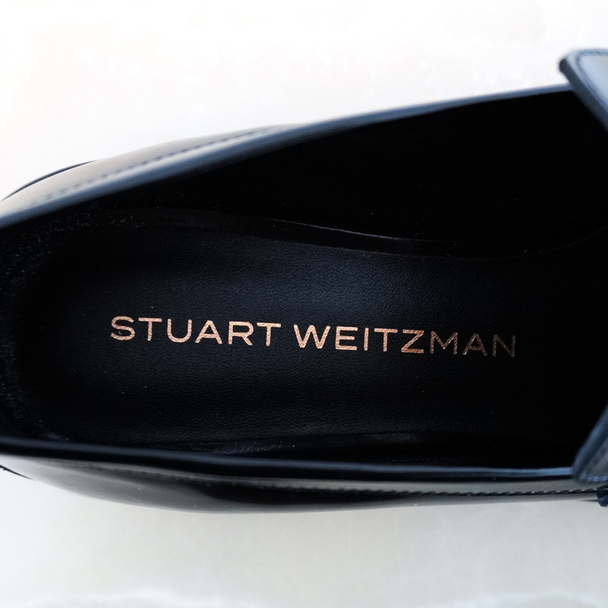 NEW Stuart Weitzman Black Palmer Bold Loafer RRP £128 | Authentic Preloved - Reloved Again