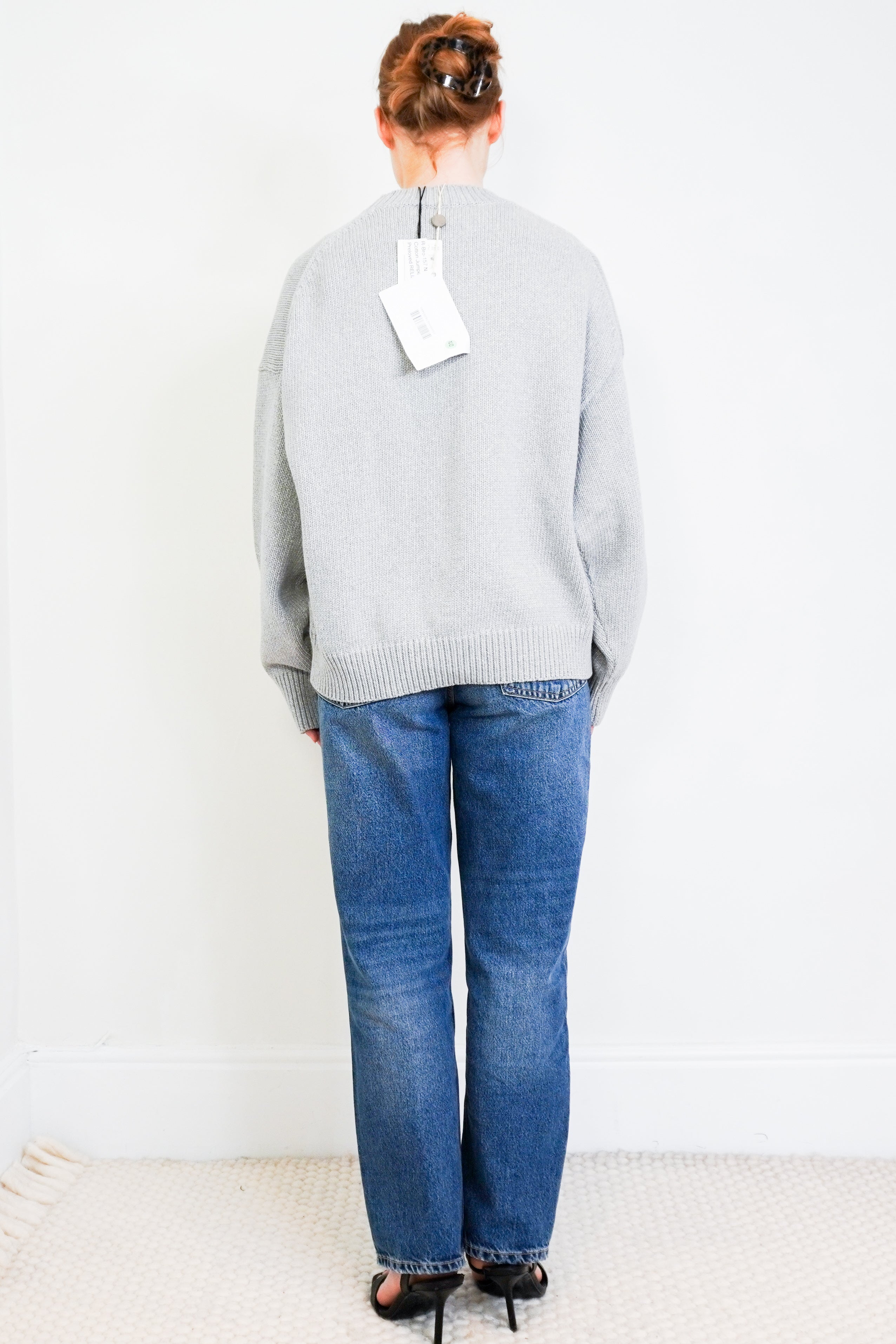 NEW-Theory-Light-Heathe-_Grey-Cotton-Jumper-back-picture