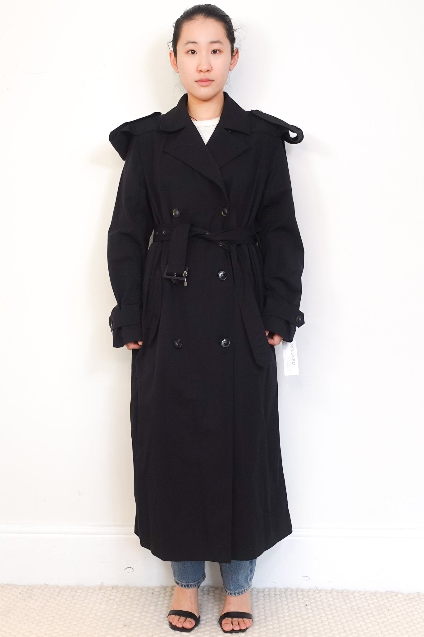 NEW Tibi Black Ambrose Cotton Nylon Trench Coat RRP £1495 | Authentic Preloved - Reloved Again