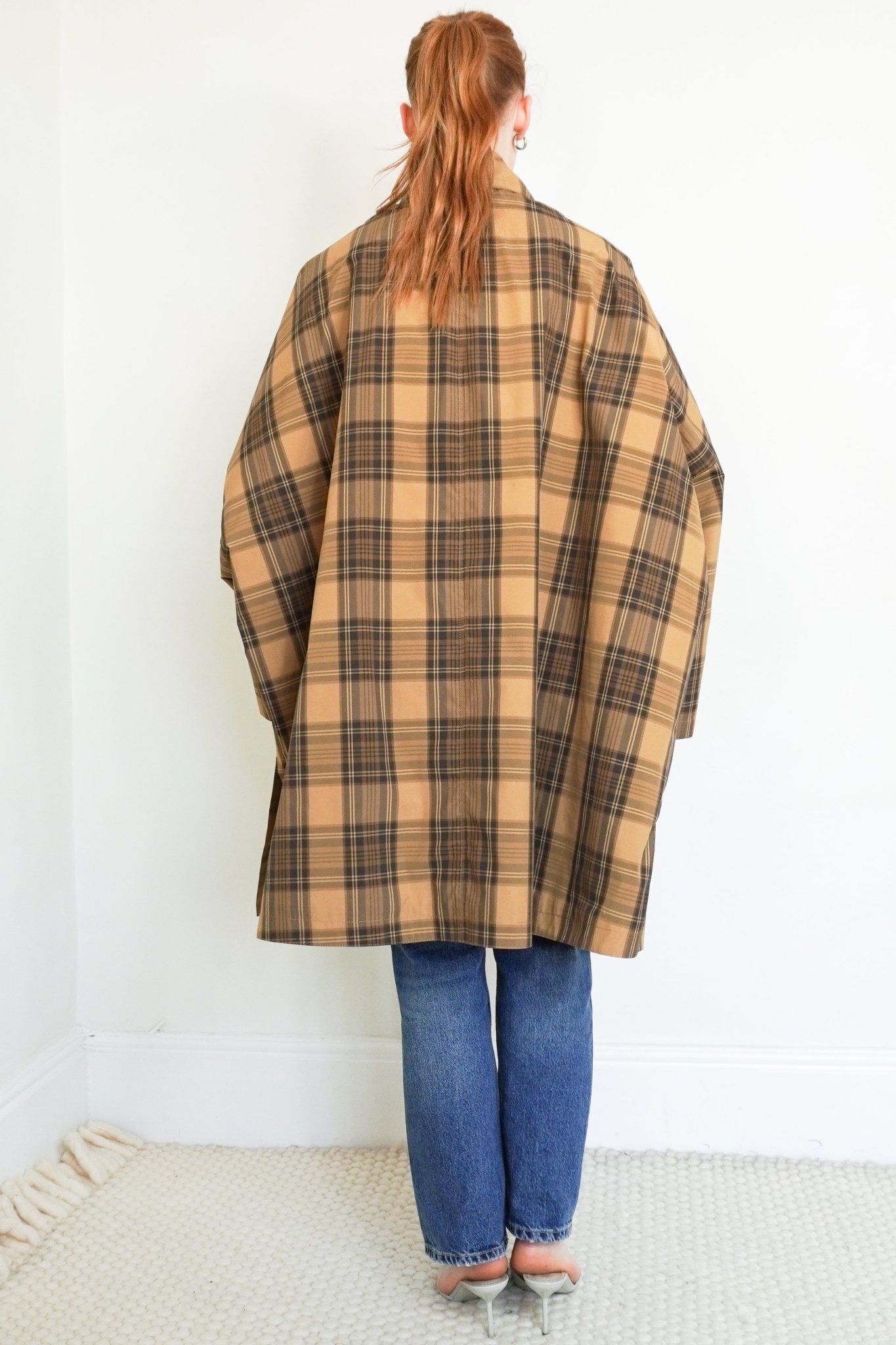 NEW Toteme Car Coat in Mustard Check RRP £670 | Authentic Preloved - Reloved Again