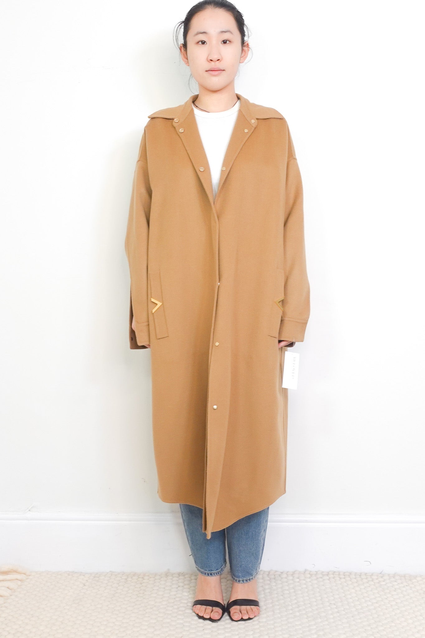 NEW-Valentino-Camel-Single-faced-Coat-front-picture-2-chelsea-london