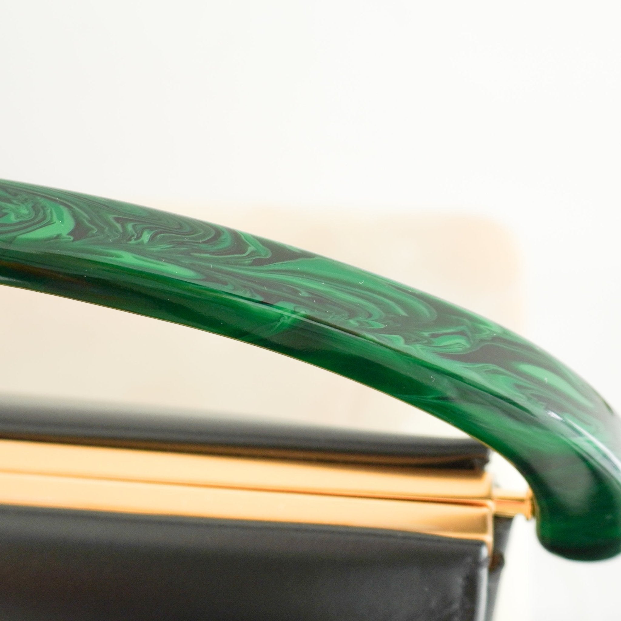 NEW Dries Van Noten Large Leather Bag with Resin Handle RRP £2100 | Authentic Preloved - Reloved Again