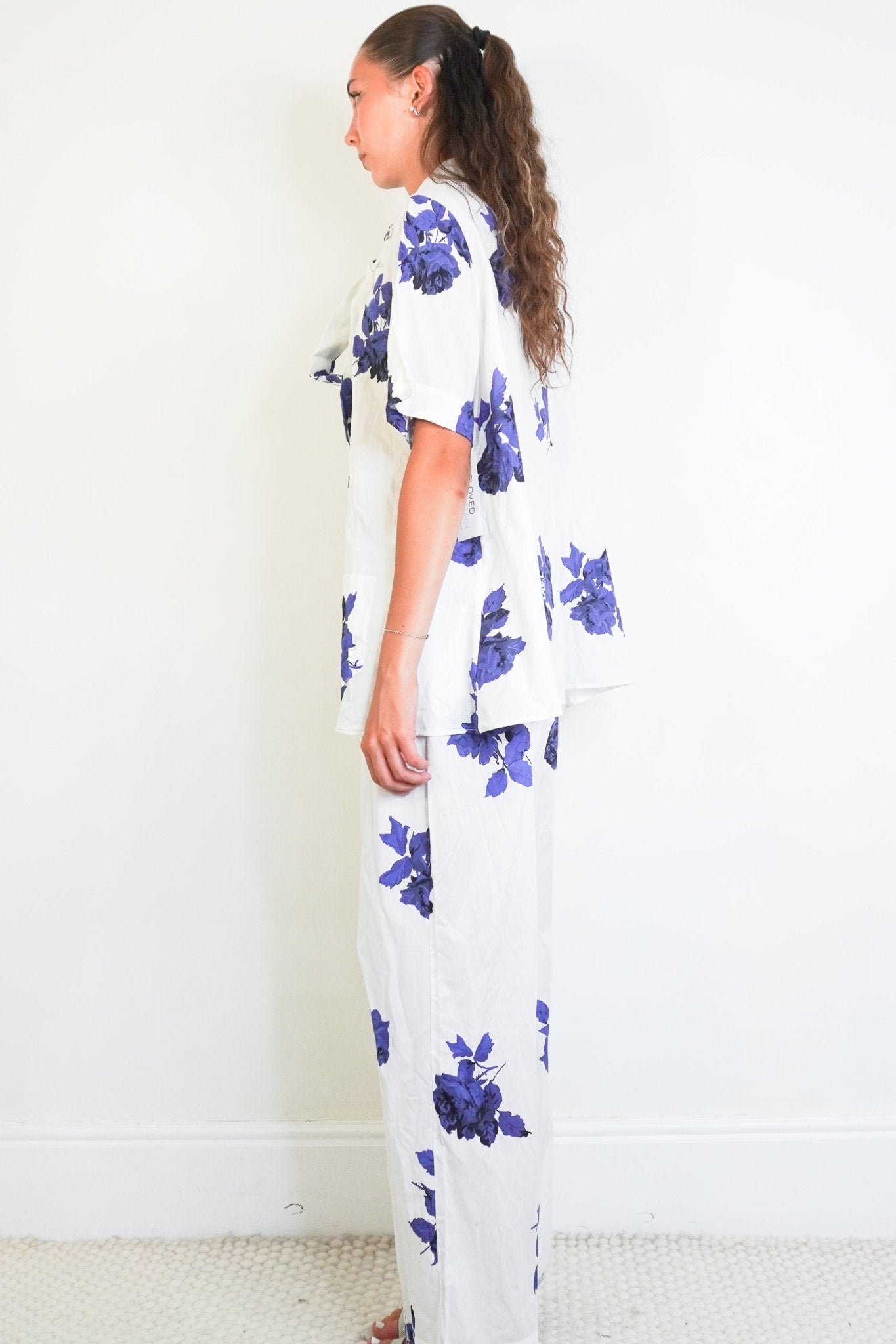 NEW Emilia Wickstead Blue Roses/Ivory Floral Set (RRP £490) | Authentic Preloved - Reloved Again