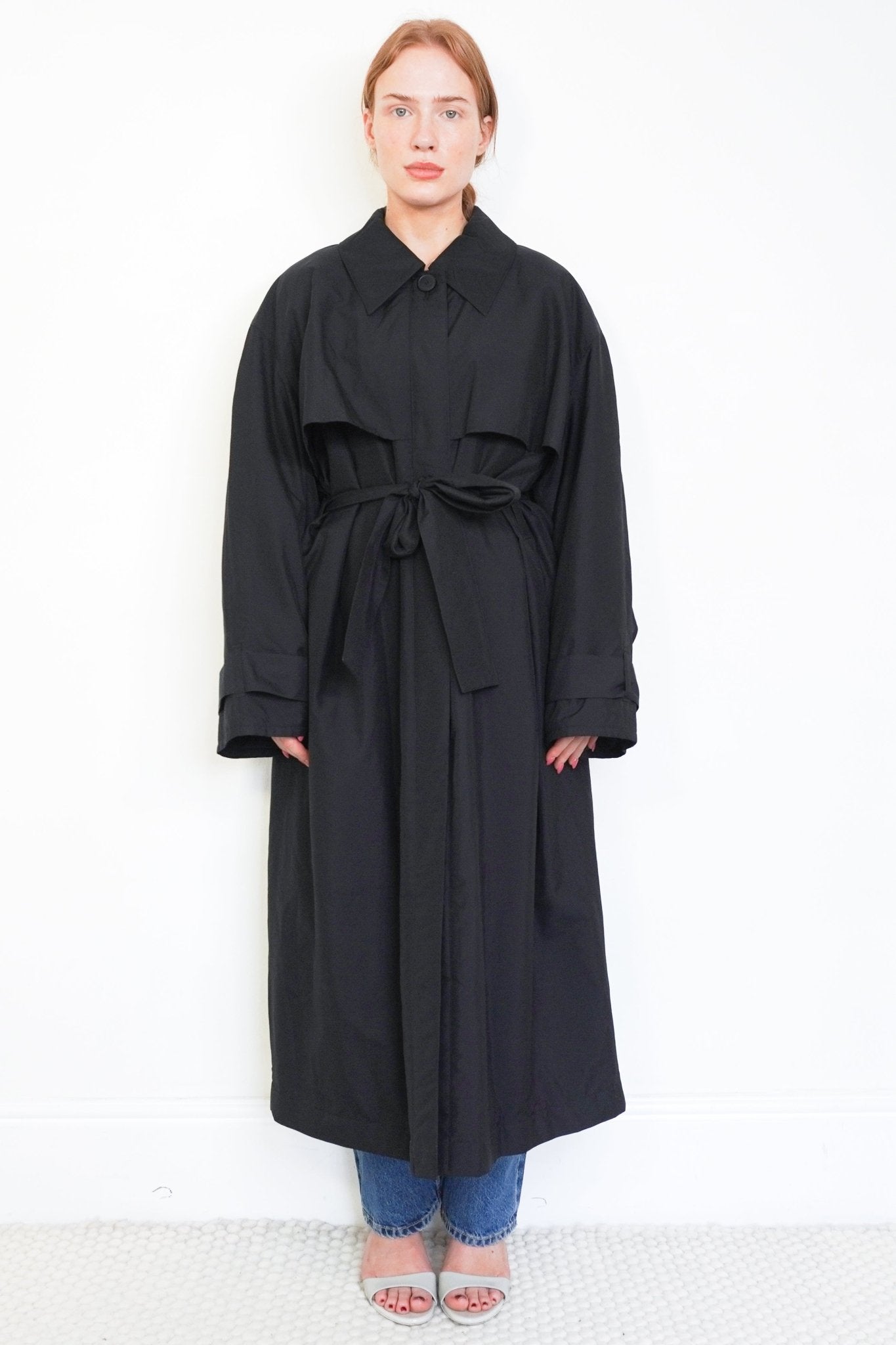 NEW Joseph Black Clovis Silky Quilting Long Coat (RRP £398) | Authentic Preloved FINAL SALE - Reloved Again