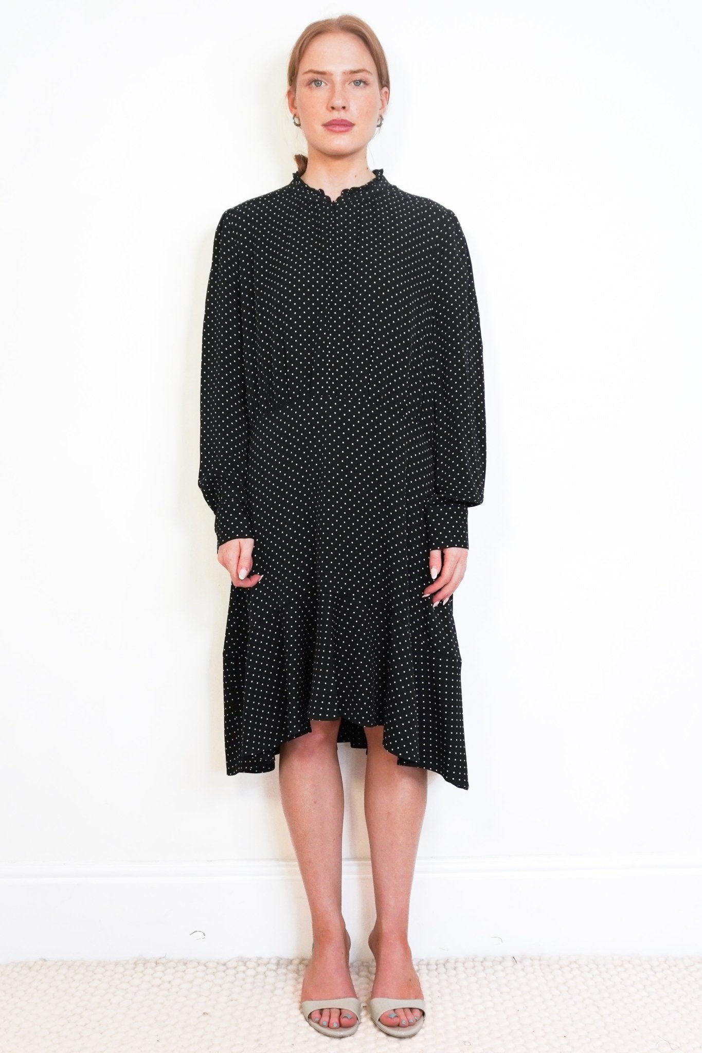 NEW ME+EM Black Silk Polka Dot Short Dress (RRP £395) | Authentic Preloved - Reloved Again
