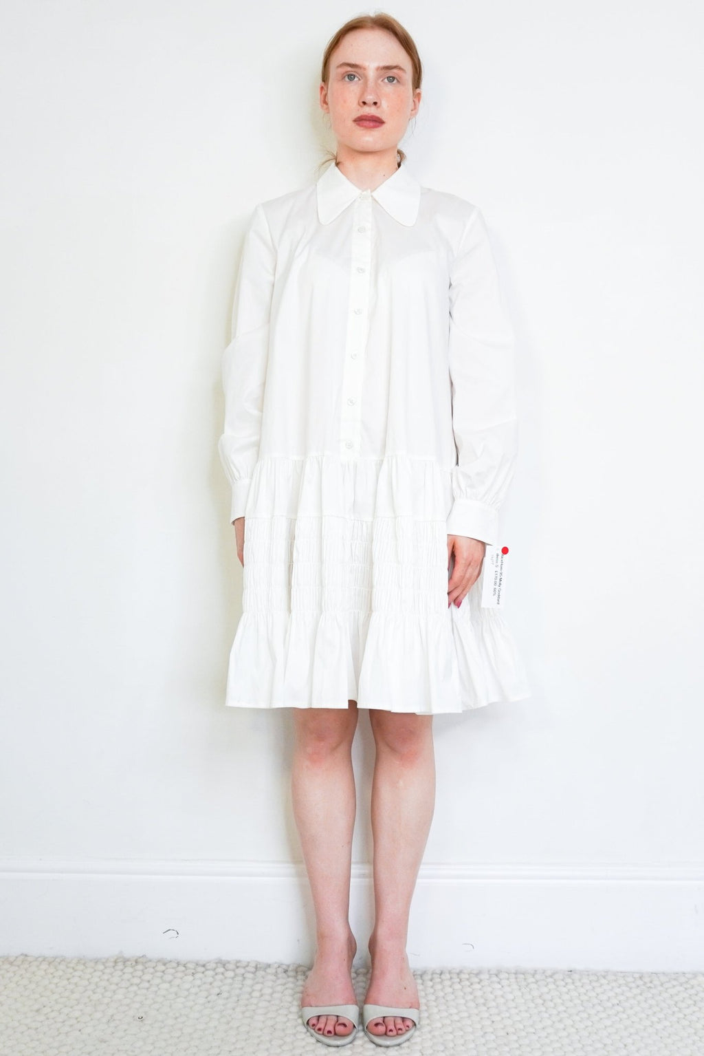 New Molly Goddard White Cotton Shirt Dress (RRP £490)