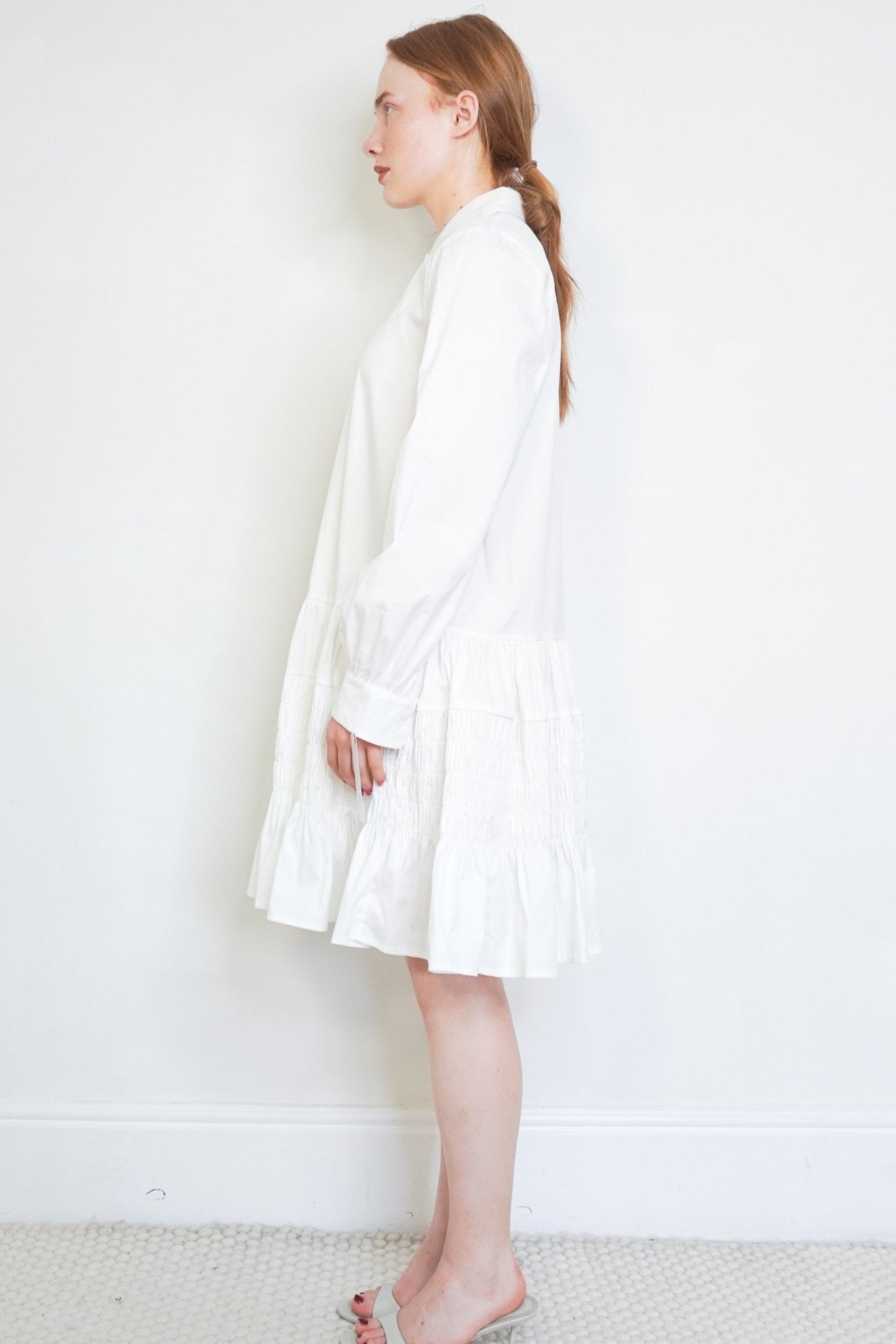 NEW Molly Goddard White Cotton Shirt Dress (RRP £490) | Authentic Preloved - Reloved Again