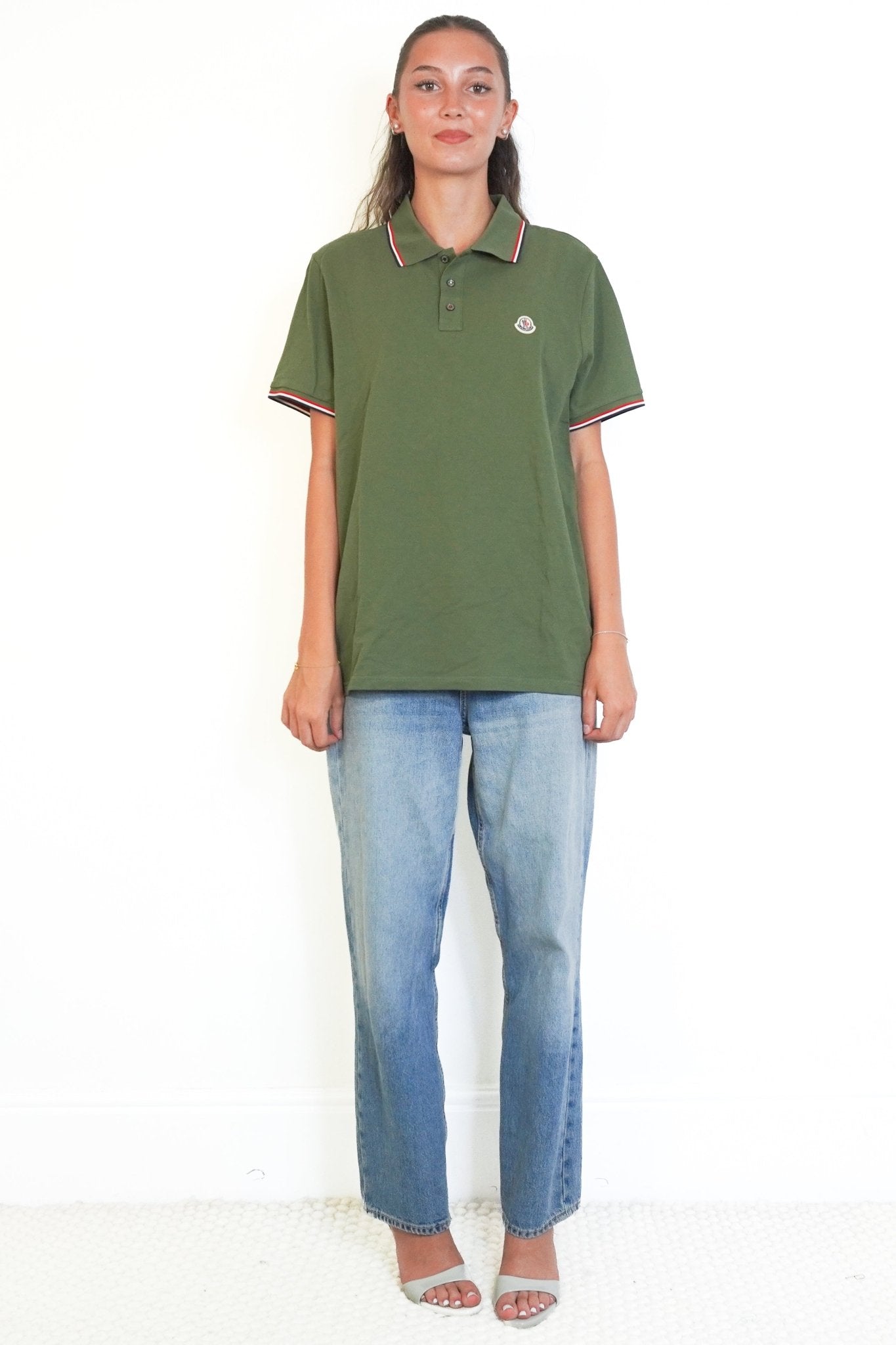 NEW Moncler SS Polo in Dark Green (RRP £340) | Authentic Preloved FINAL SALE - Reloved Again
