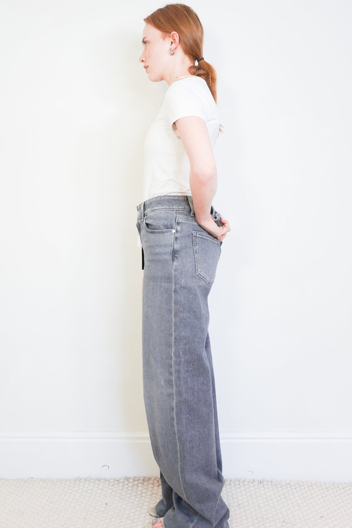 NEW PAIGE Sasha High-Rise Wide-Leg Jeans in Smokey Grey (RRP £290) | Authentic Preloved FINAL SALE - Reloved Again