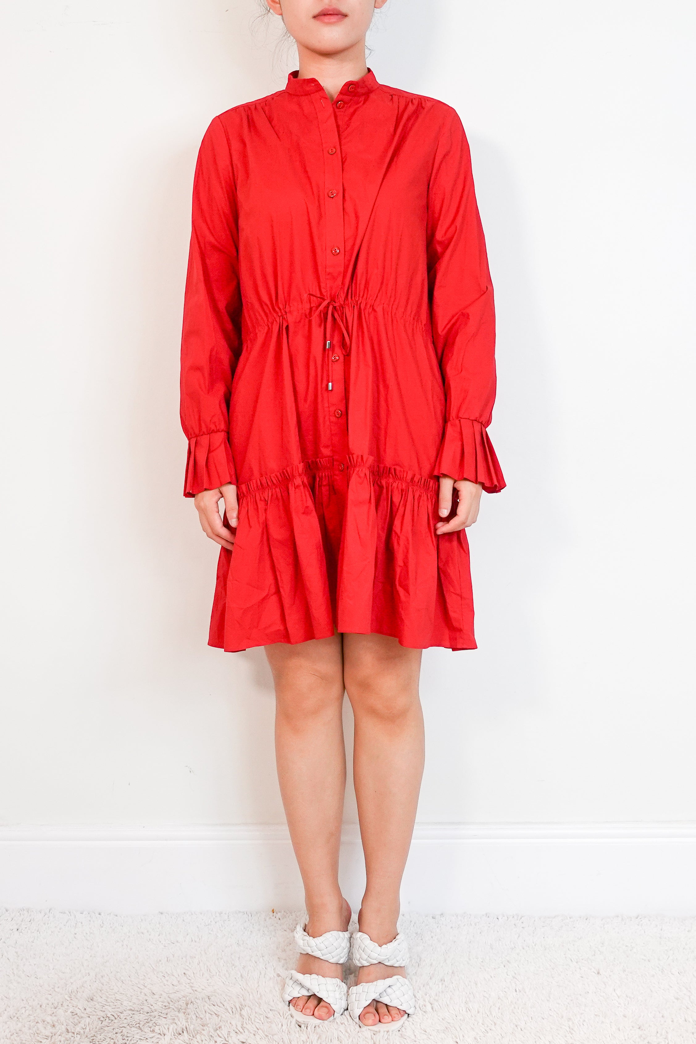 NEW Saloni red Billie dress