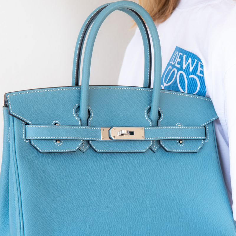 Birkin 30 in Blue Jean Epsom Leather - Reloved Again
