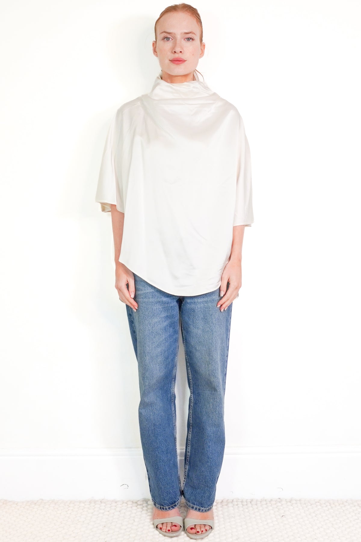 NWT Petar Petrov Cream Silk Blouse (RRP £800) | Authentic Preloved front