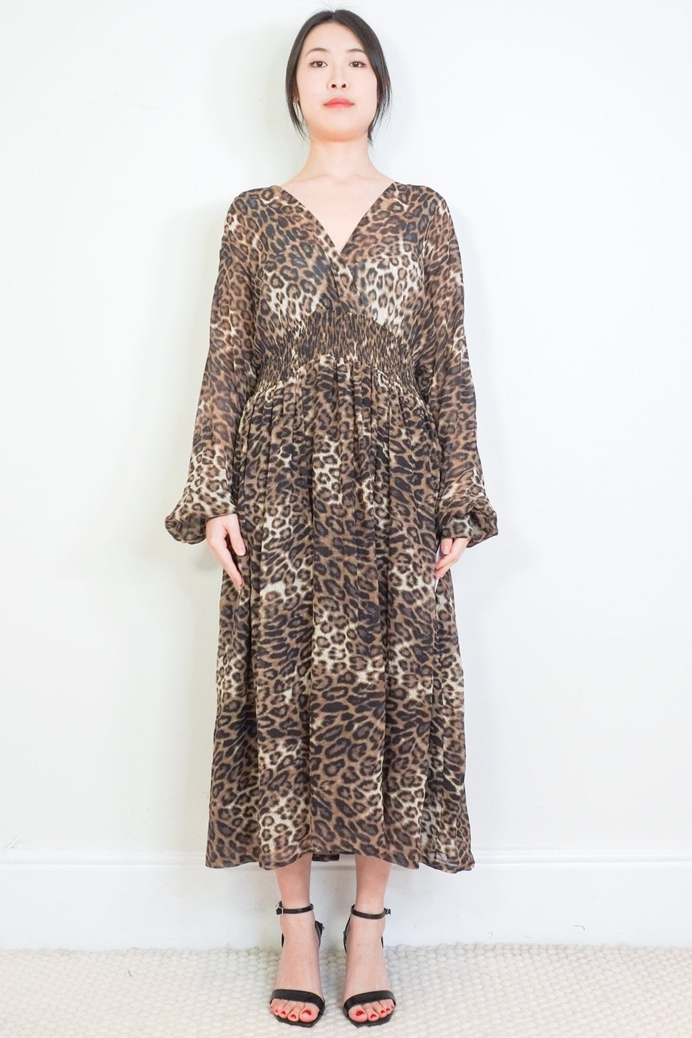 Nili Lotan Brienne Leopard Silk Midi Dress RRP £700 | Authentic Preloved - Reloved Again