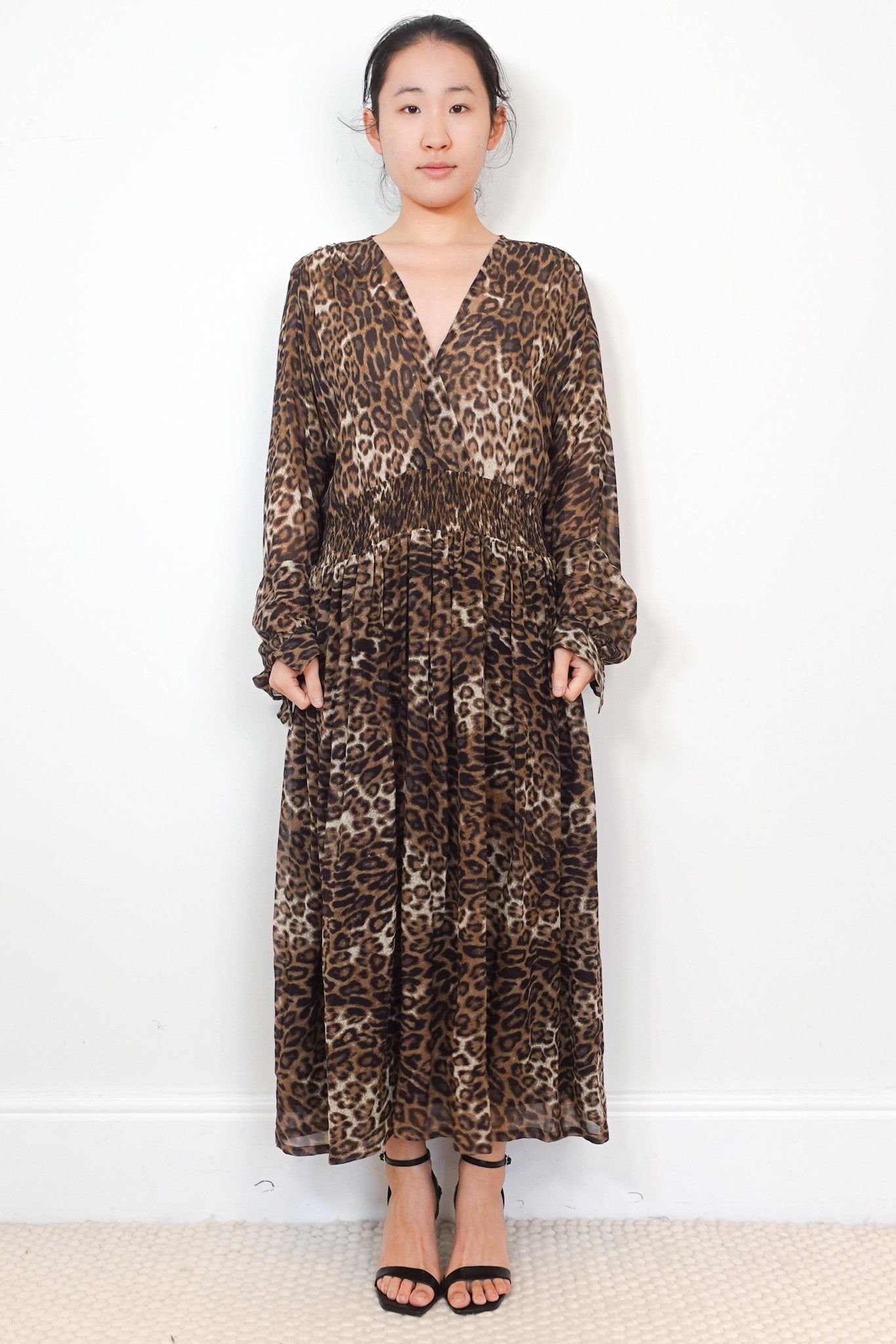Nili Lotan Brienne Leopard Silk Midi Dress RRP £700 | Authentic Preloved - Reloved Again